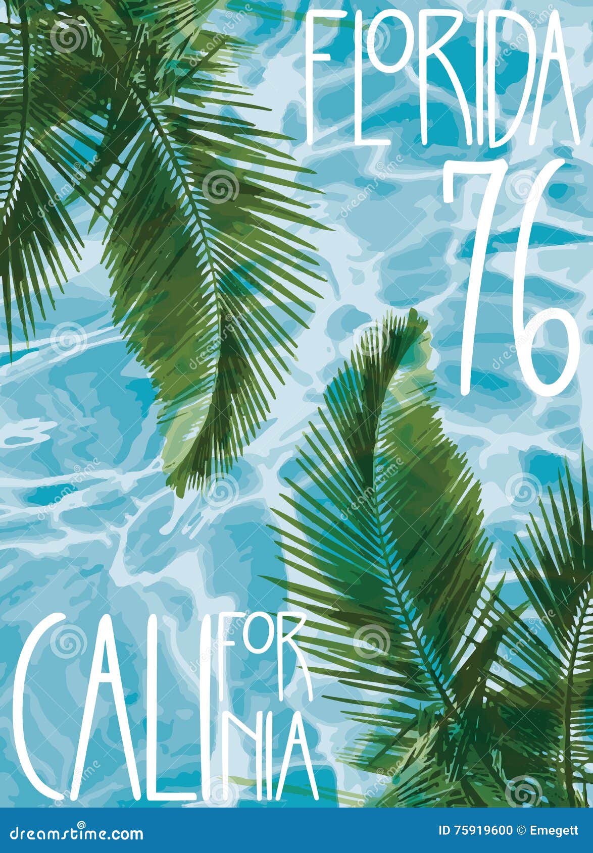 Summer Time Palm Beach Florida | VSCO Retro Aesthetic | Poster