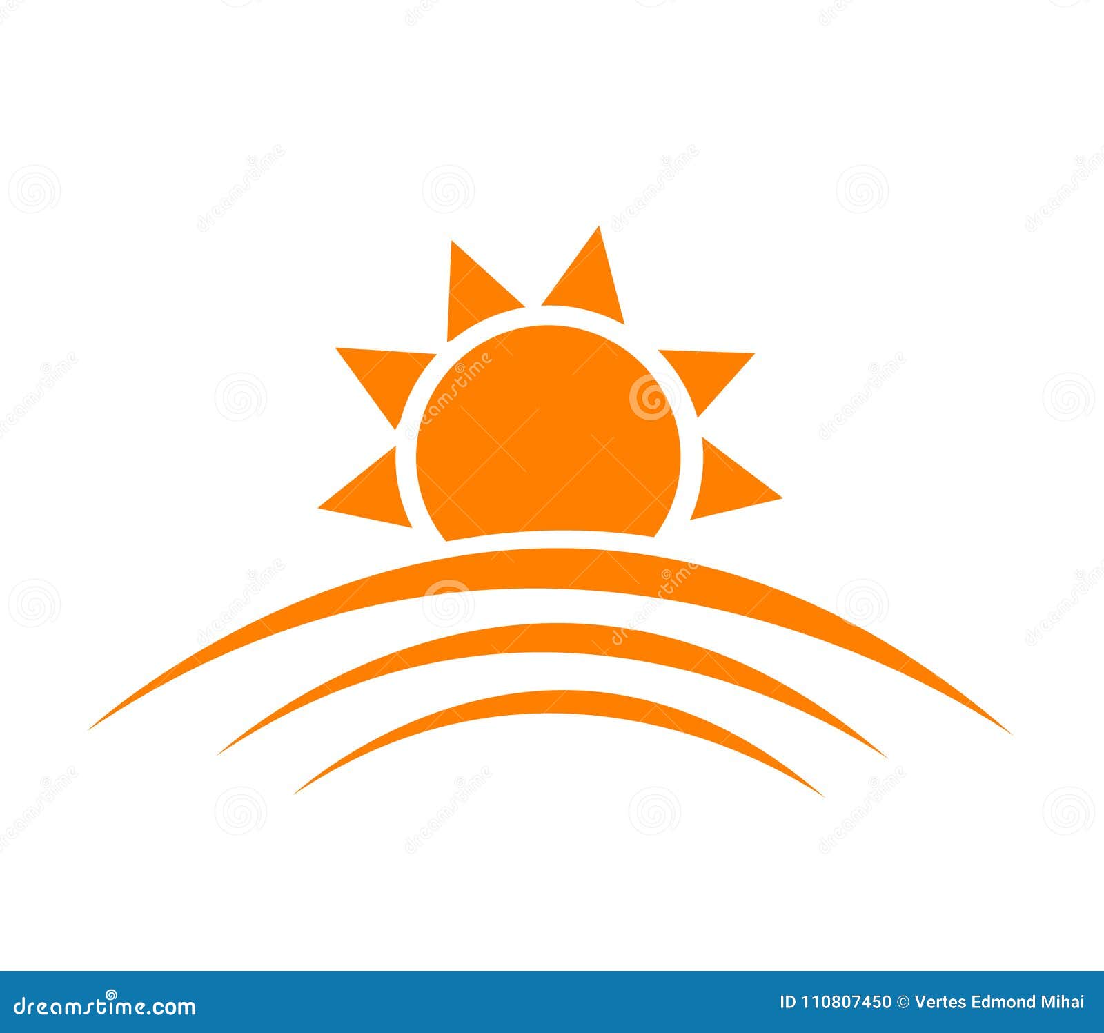 Vector Illustration Of Sunrise Sun Stock Vector Illustration Of