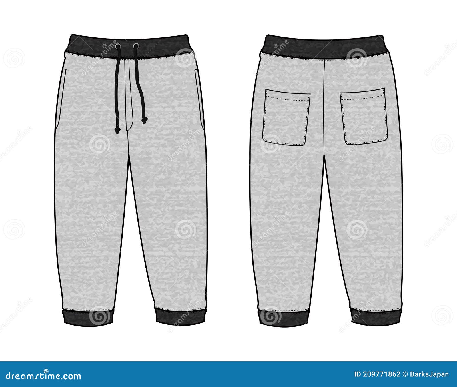 Vector Illustration of Sweat Casual Pants Stock Vector - Illustration ...