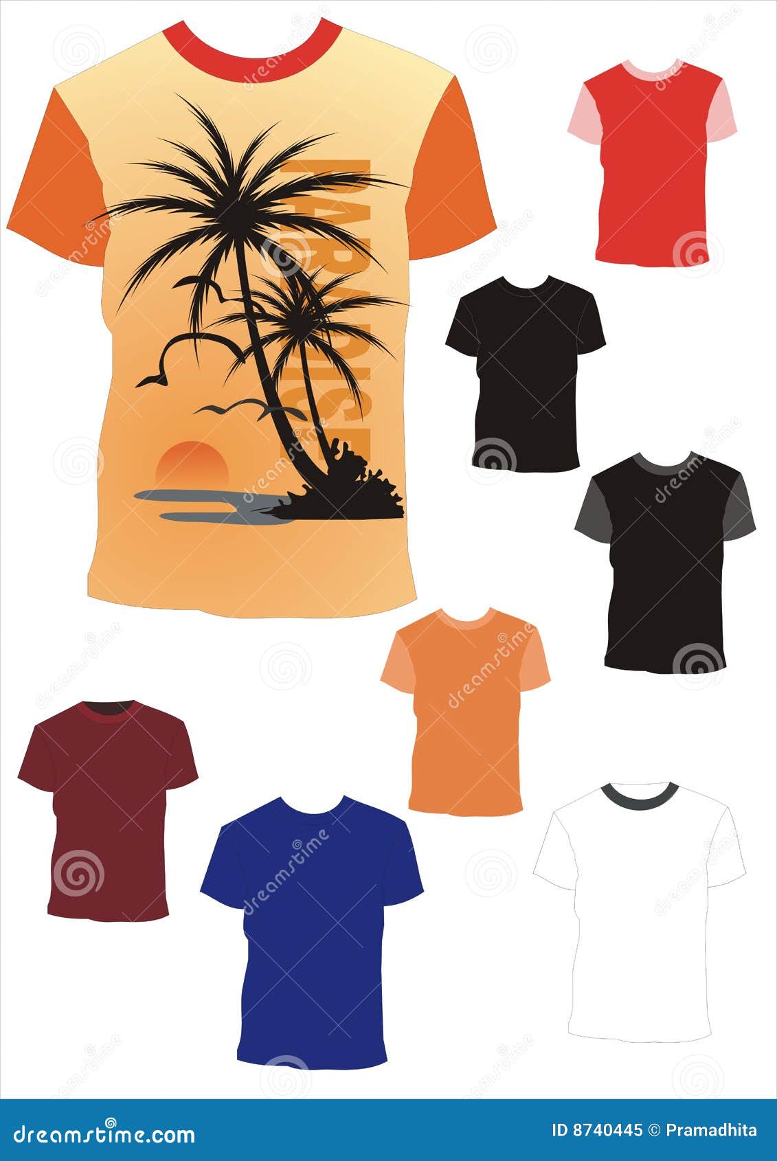 Vector Illustration T-shirt 4 Stock Vector - Illustration of cloth