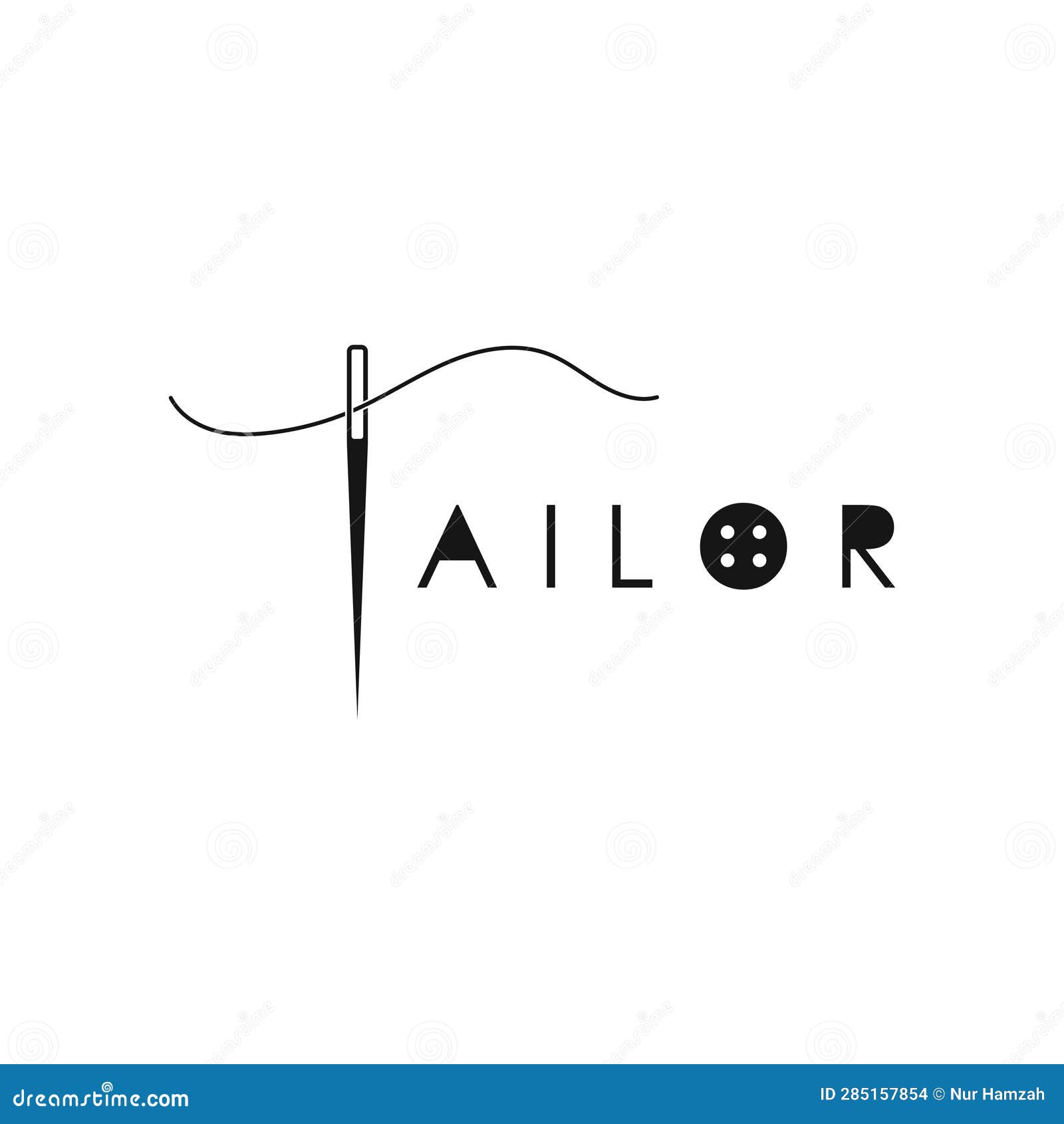 Vector Illustration Tailor Logo Template Stock Vector - Illustration of ...