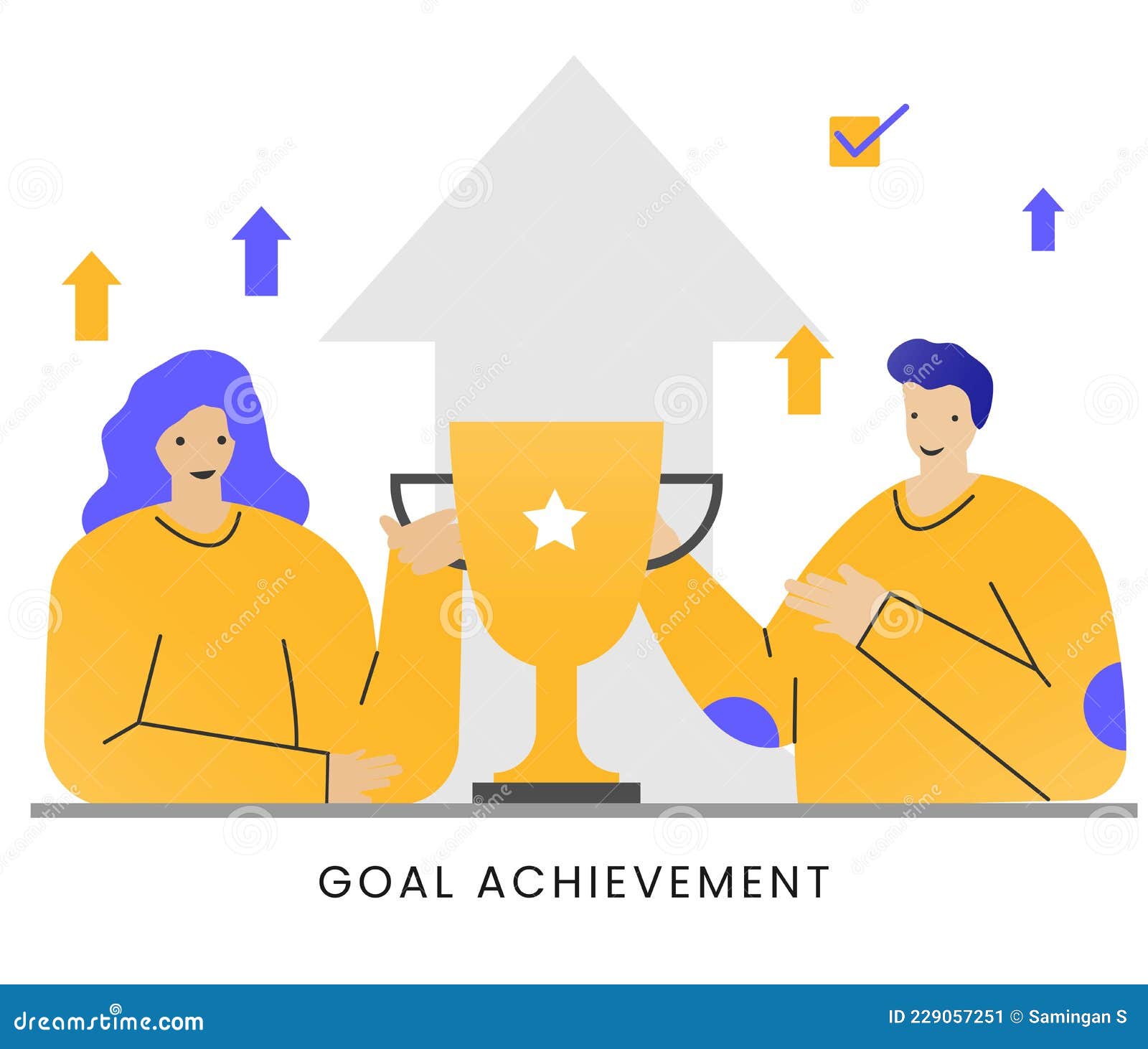 Vector Illustration Target and Goal Achievement Concept Stock Illustration Illustration of