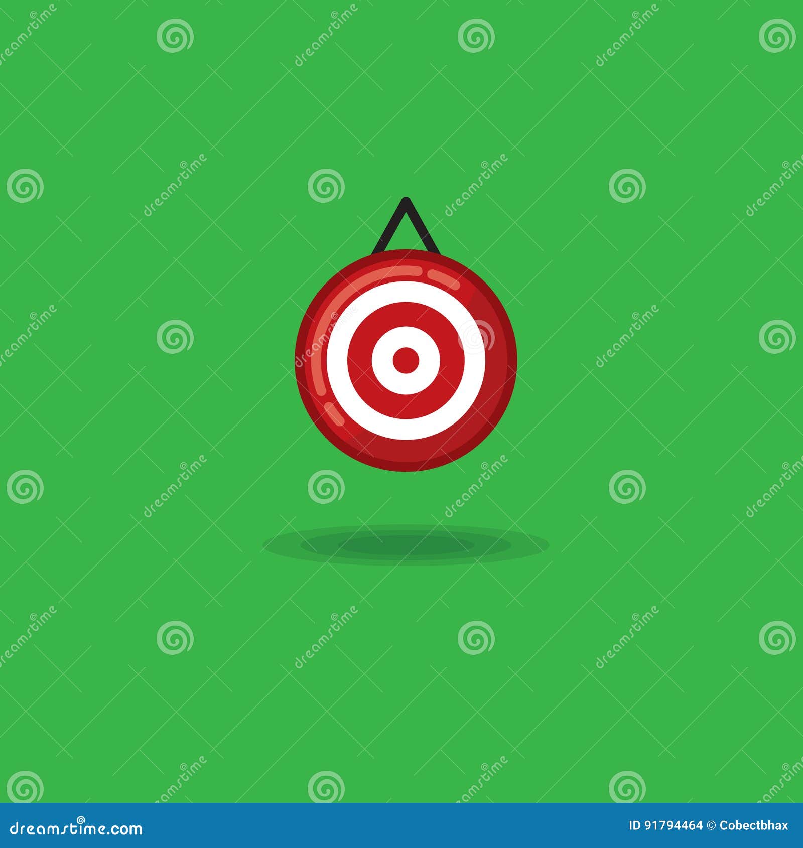 Vector Illustration Target on a Green Background Stock Vector