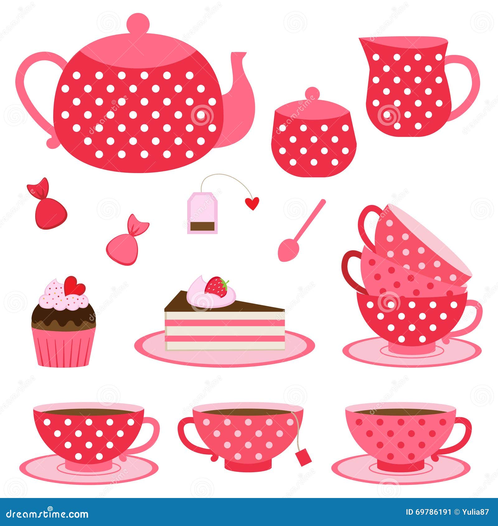 Vector Illustration of Tea Party Stock Vector Illustration of