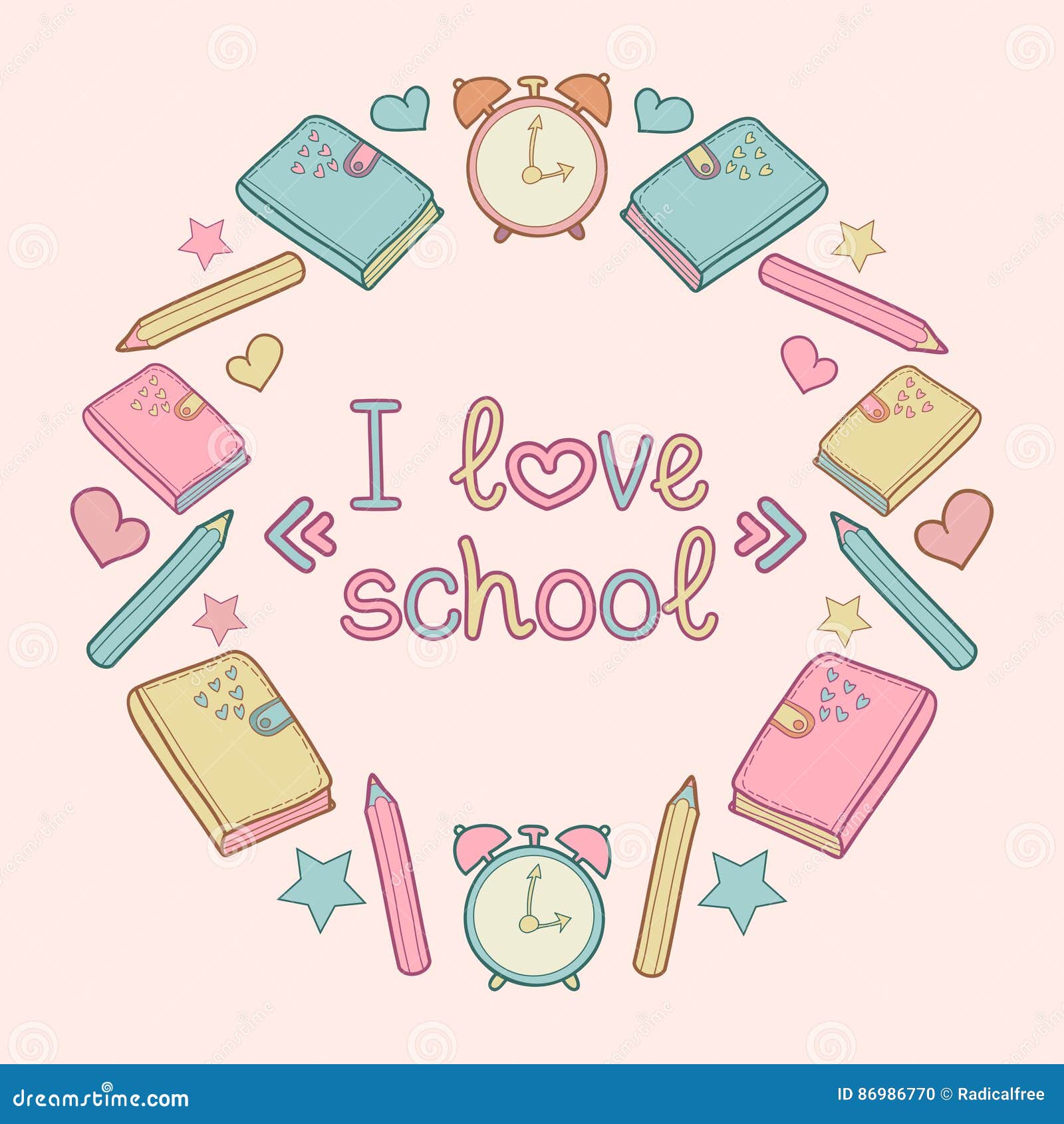 Back to school typography text with love heart Vector Image