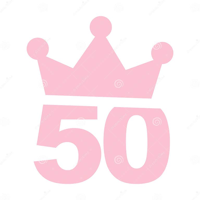 50th Birthday Party Pink Clip Art Stock Vector - Illustration of clip ...