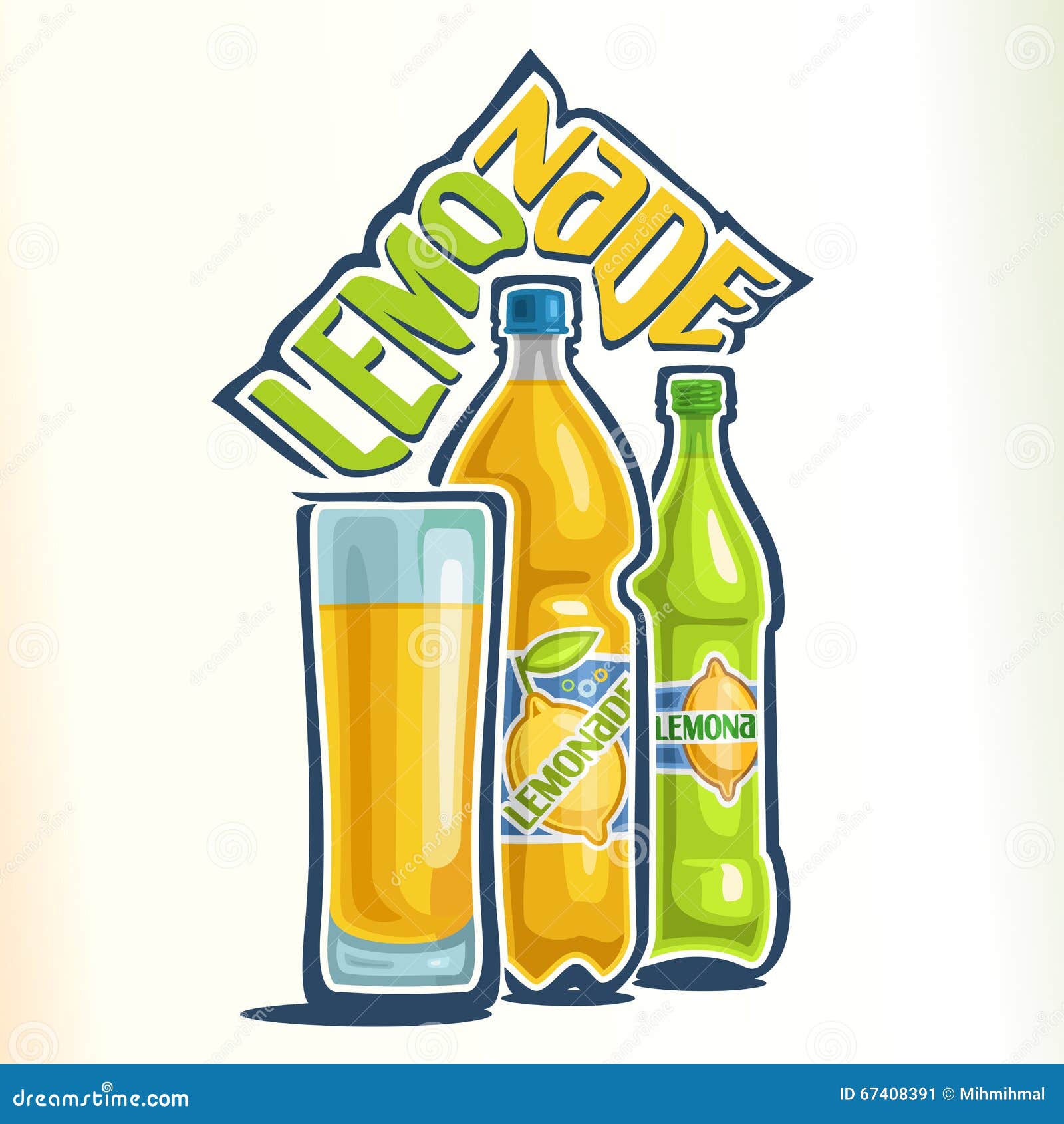 Vector Illustration on the Theme of the Logo for Lemonade Stock Vector