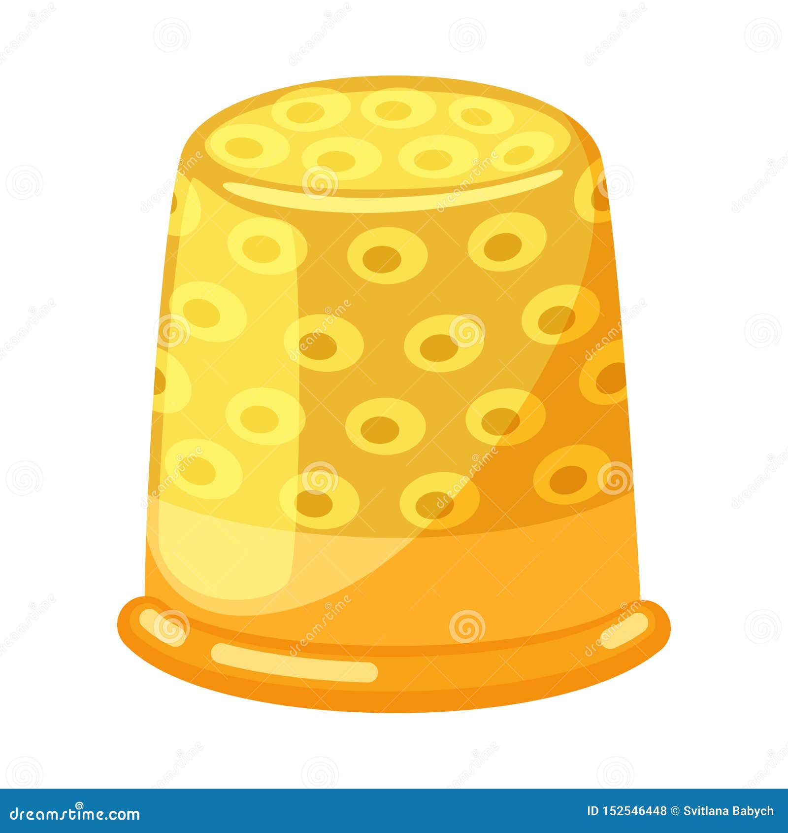 Thimble Cartoon Icon Vector Illustration 79697260