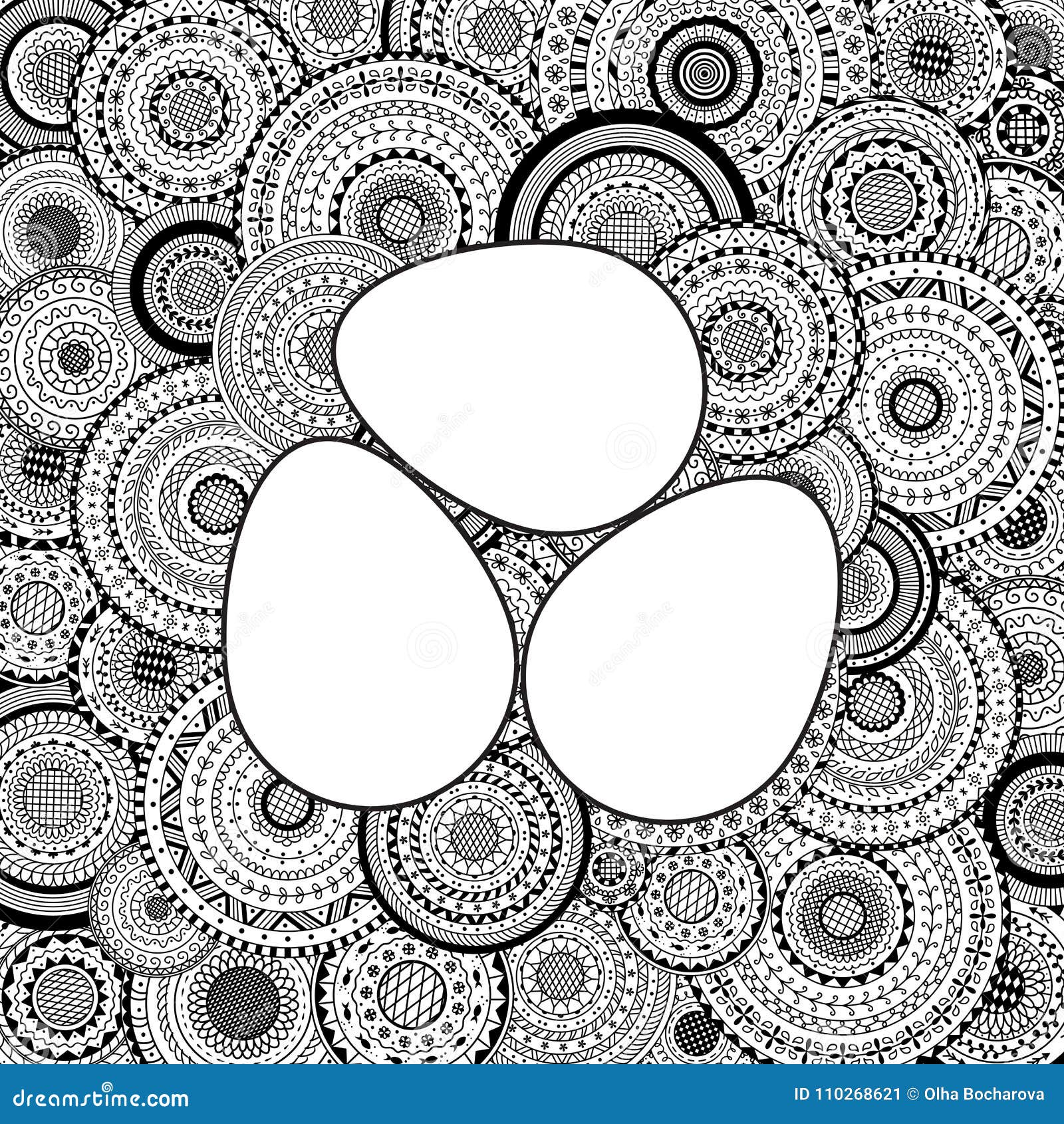 Download Vector Illustration Of Three Easter Eggs On Mandalas ...