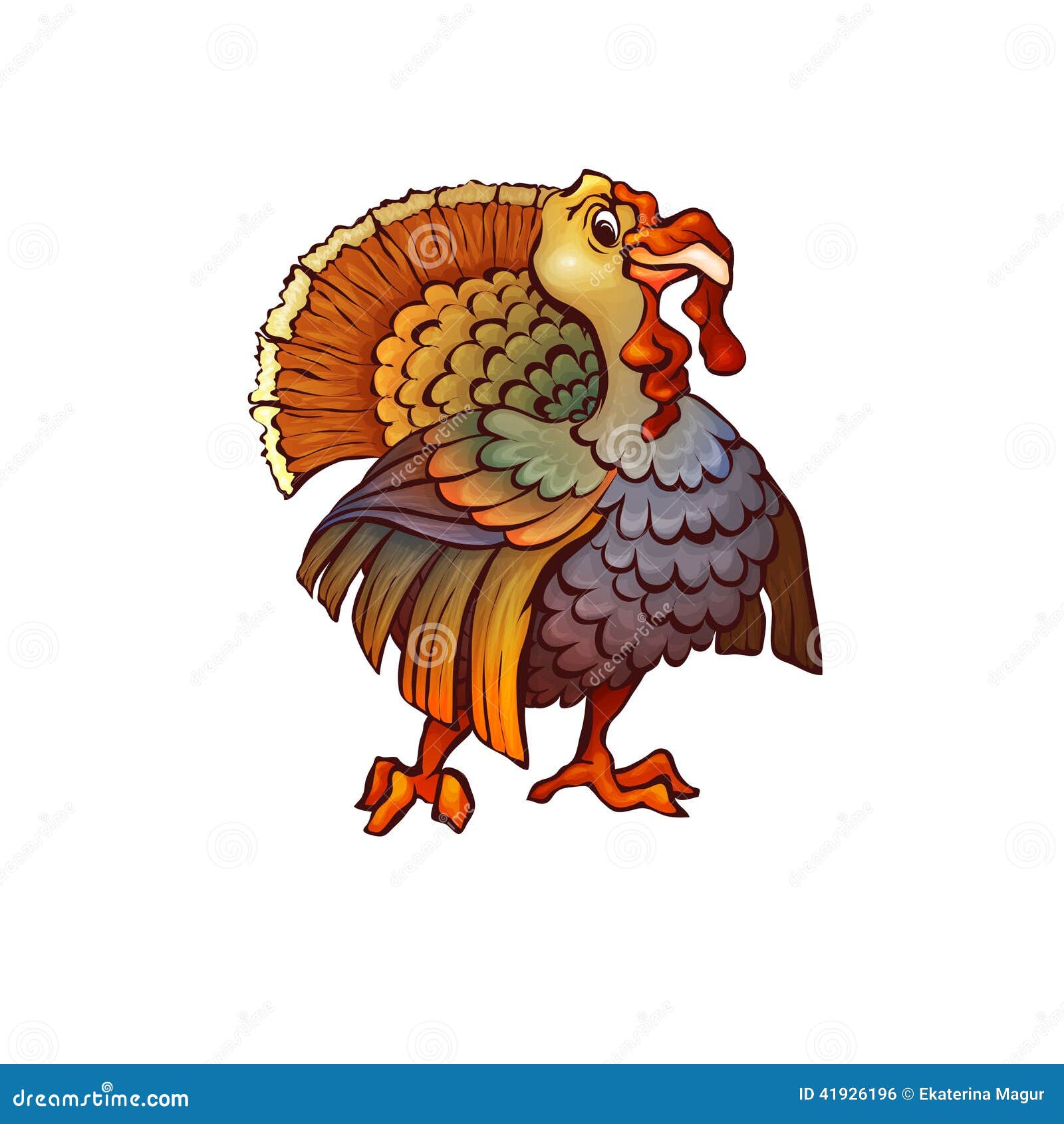 Vector Illustration Of Turkey In Cartoon Style Stock Illustration