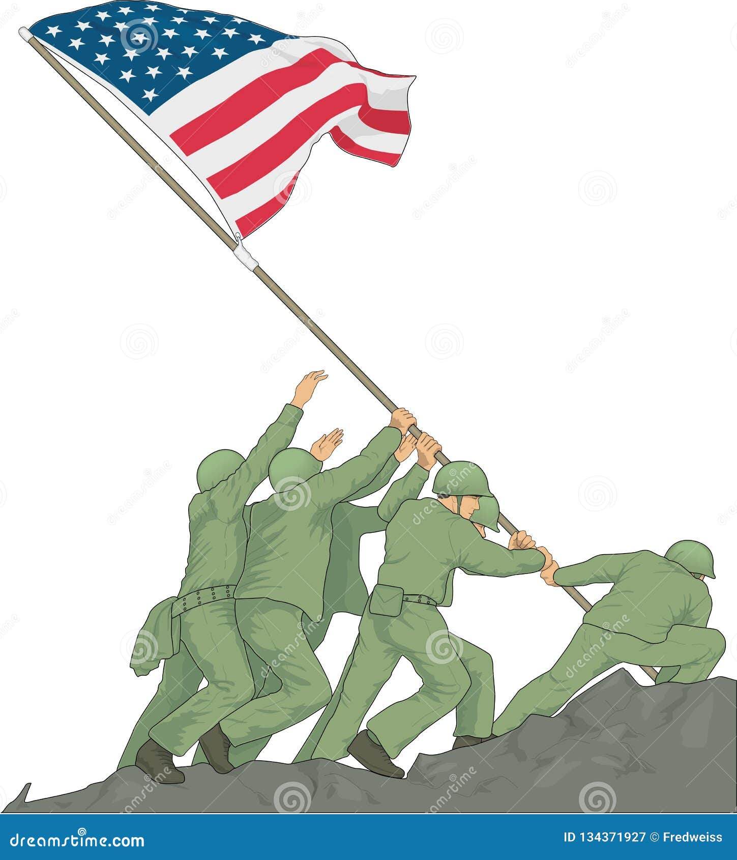 Marines Raising Flag Stock Illustrations – 13 Marines Raising Flag Stock  Illustrations, Vectors & Clipart - Dreamstime
