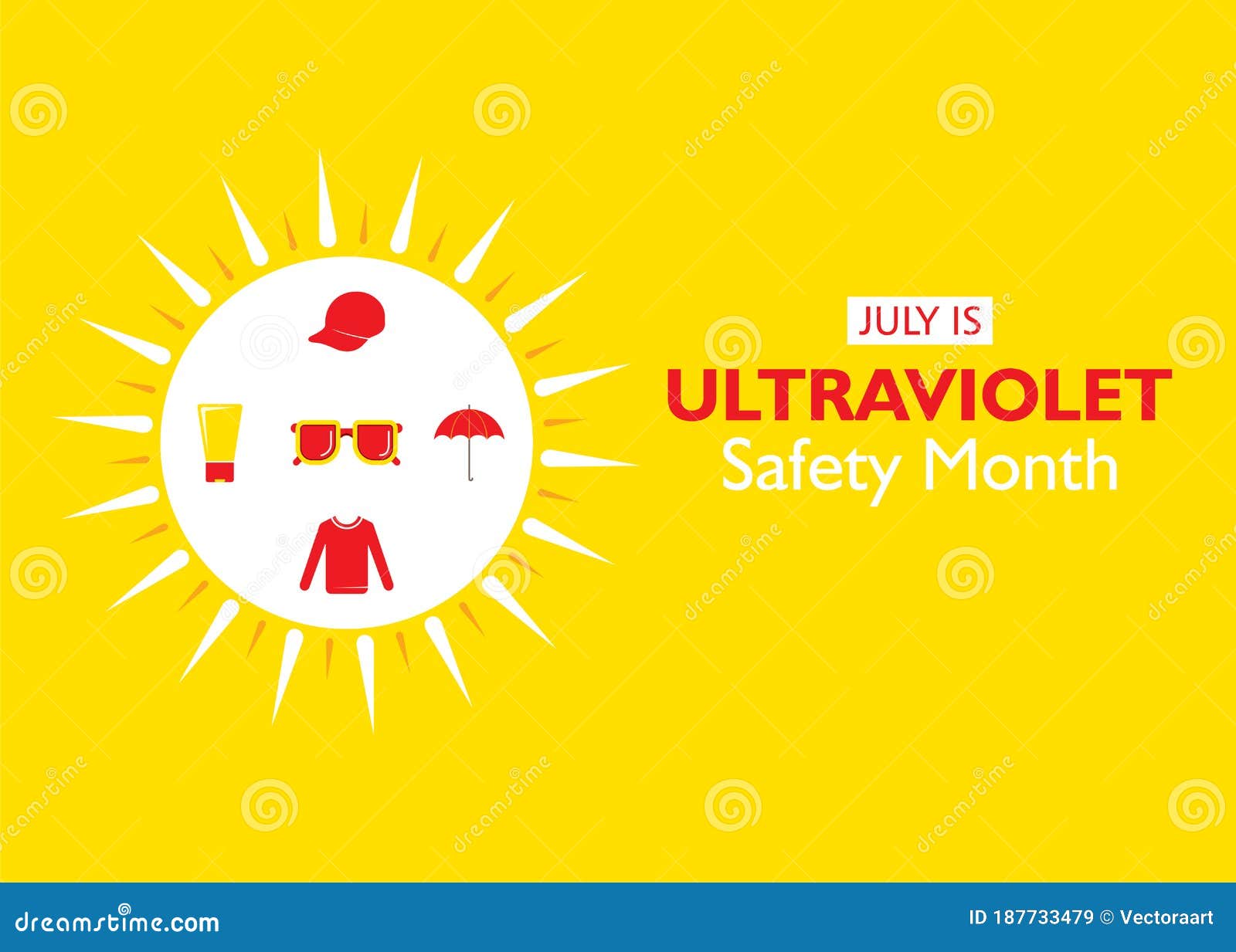 Ultraviolet Safety Awareness Month Cartoon Vector | CartoonDealer.com ...