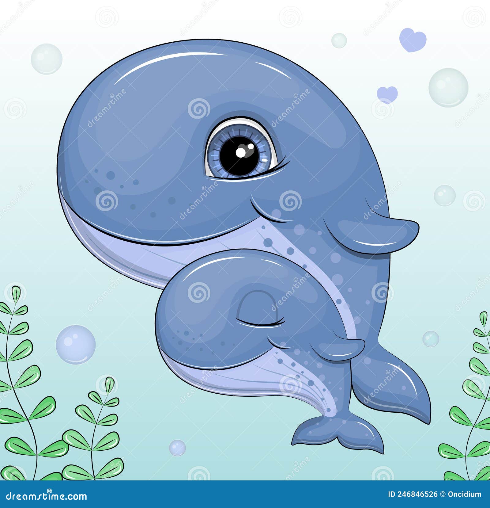 Cute Cartoon Mother and Blue Whale. Stock Vector - Illustration of kids ...