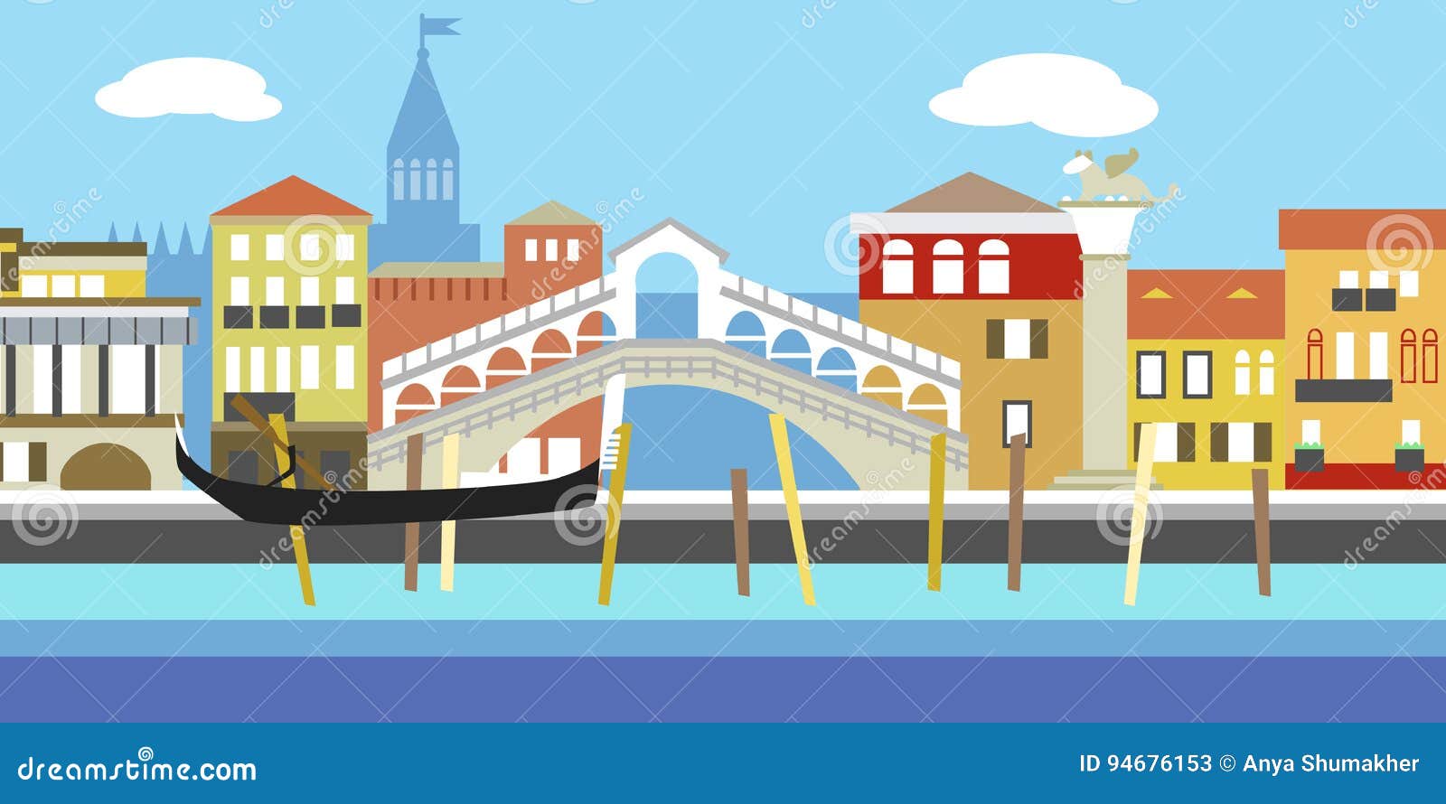 Vector Illustration of Venice Cityscape in Simple Style. Traditional Italian Landscape. Houses in the Old European Style. River Ch Stock Illustration - Illustration of downtown, design: 94676153 Vector Illustration of Venice Cityscape in Simple Style. Traditional Italian Landscape. Houses in the Old European Style. River Ch Stock Illustration - Illustration of downtown, design: 94676153
