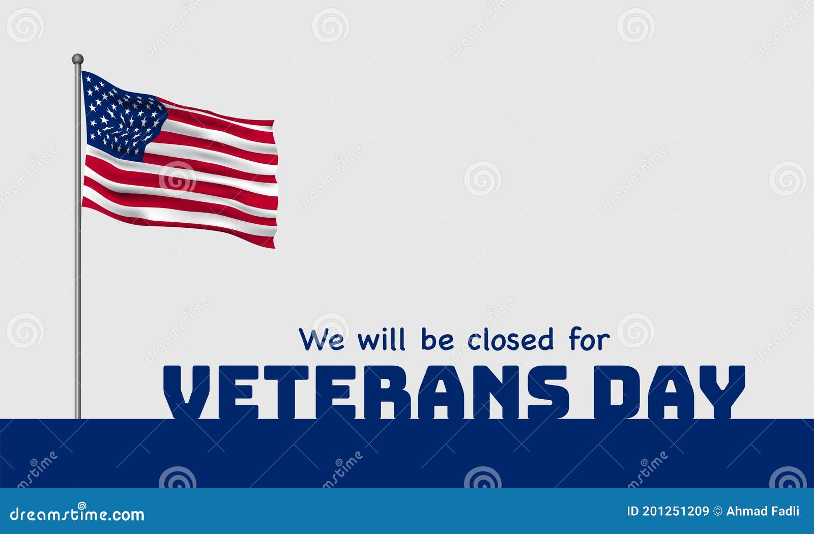 Vector Illustration of Veterans Day Stock Vector - Illustration of flag