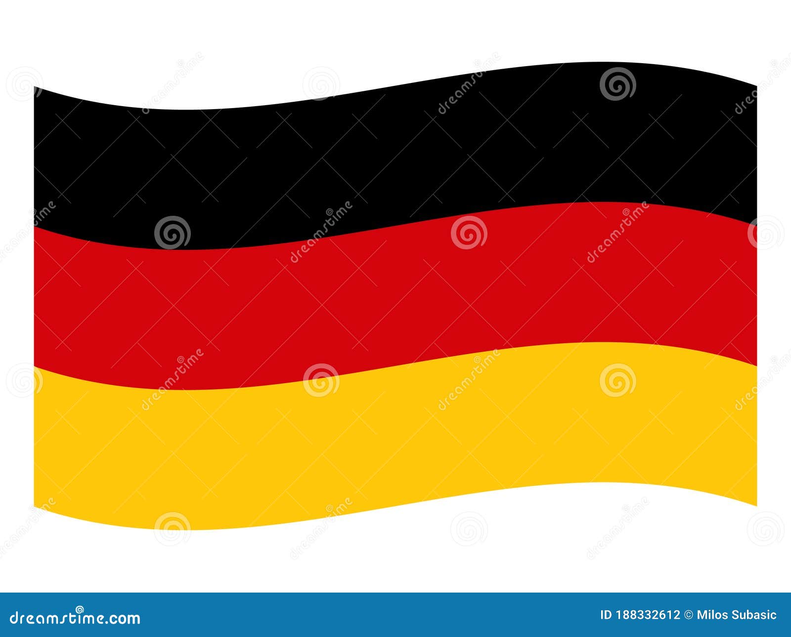 Wave Flag of Germany on White Background Stock Vector - Illustration of ...