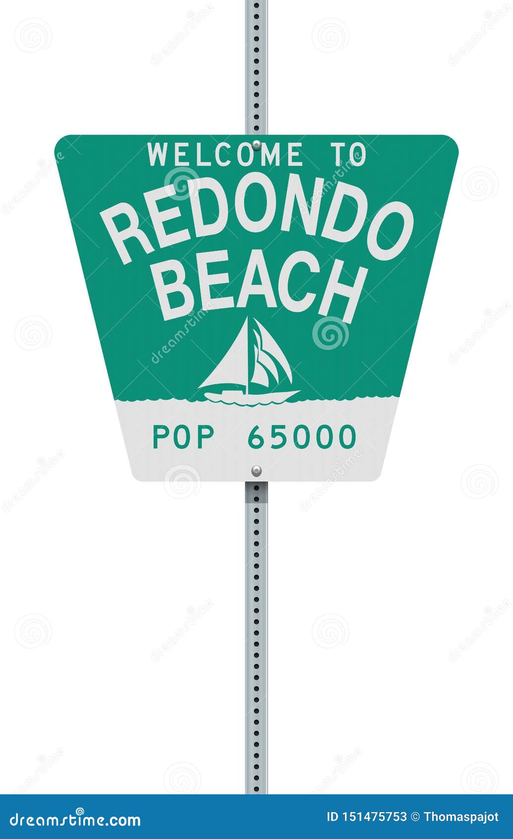welcome to redondo beach road sign