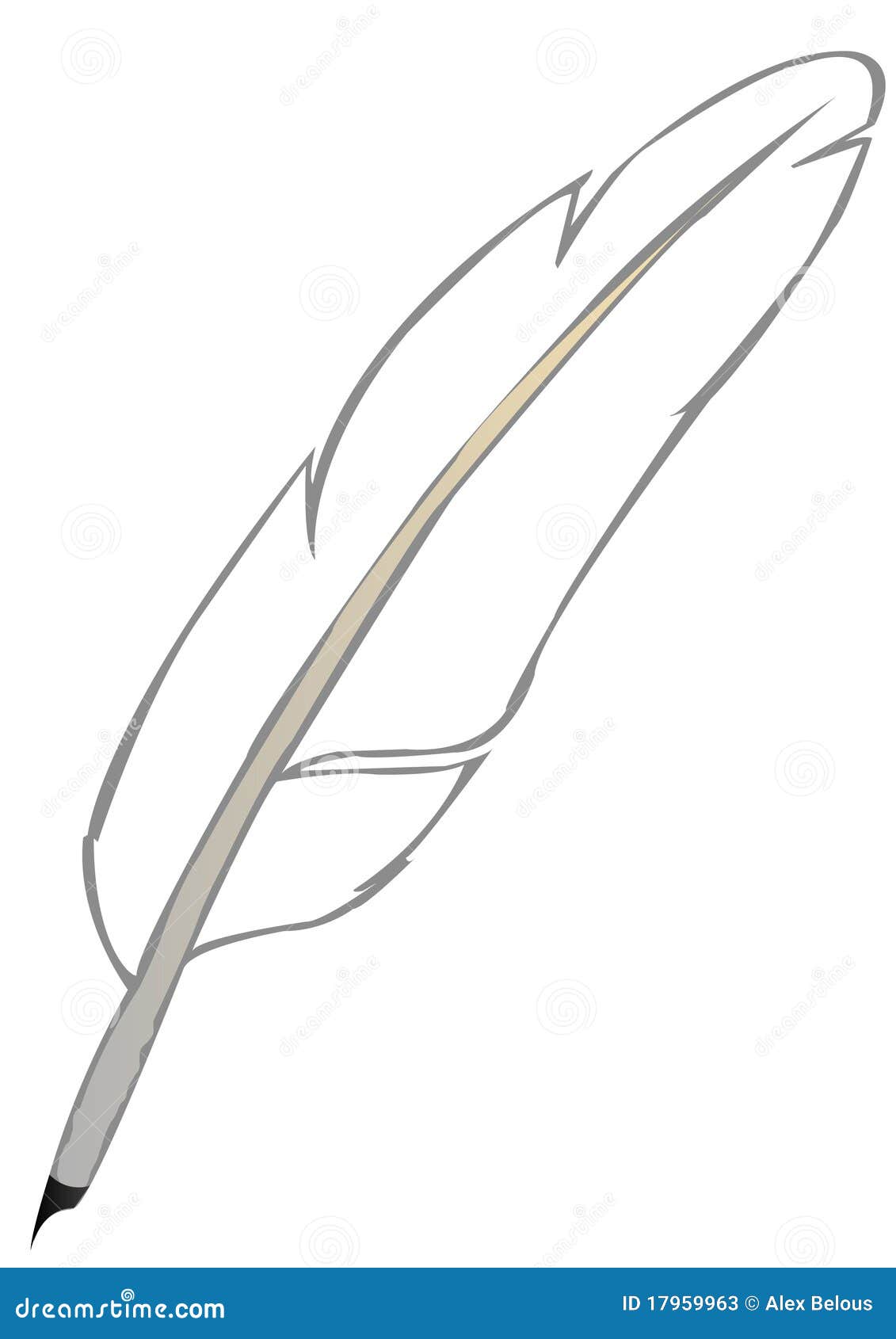 Vector Illustration A White Feather Stock Photos - Image 