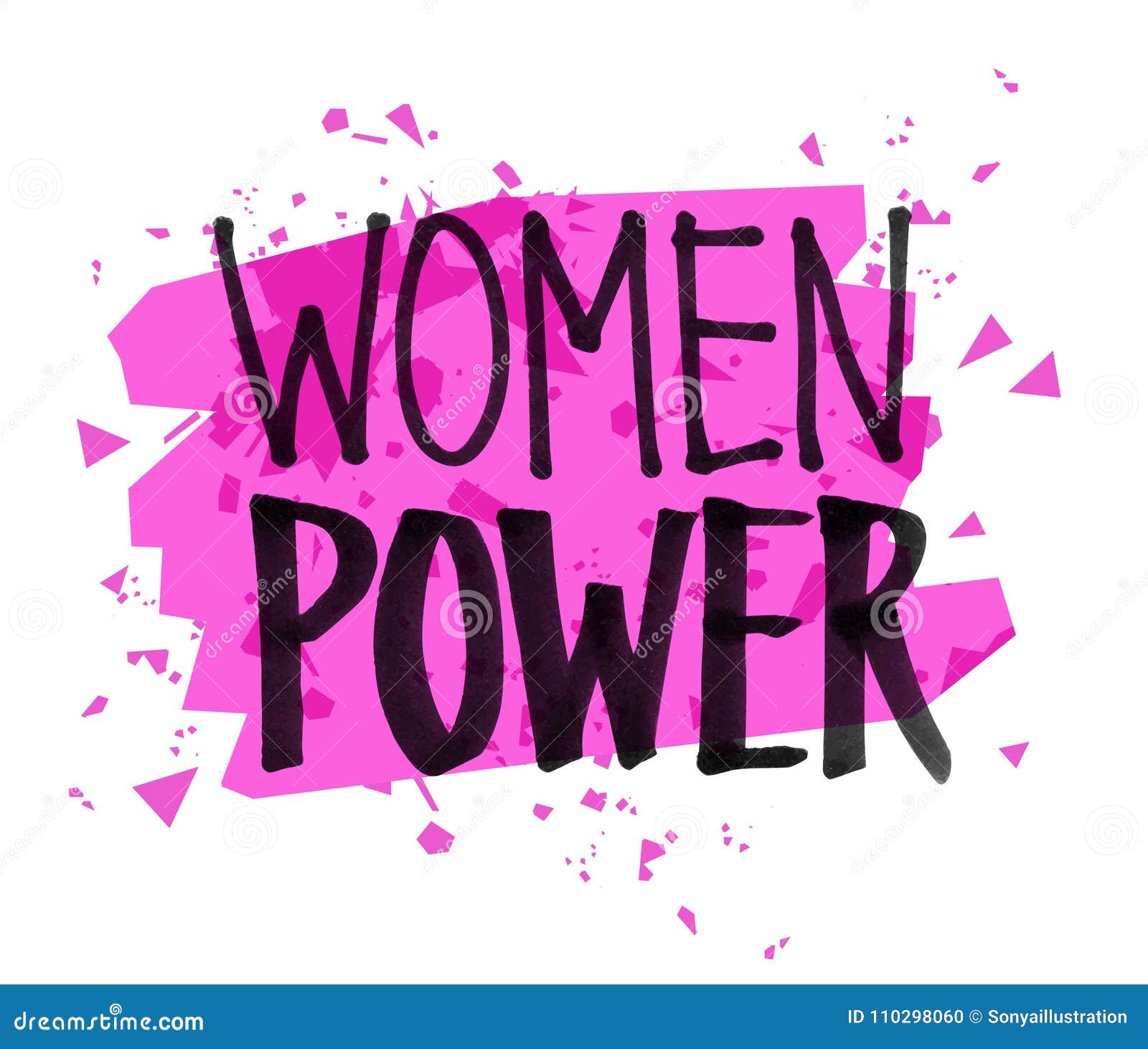 Women Power Slogan Lettering Stock Vector - Illustration of concept ...