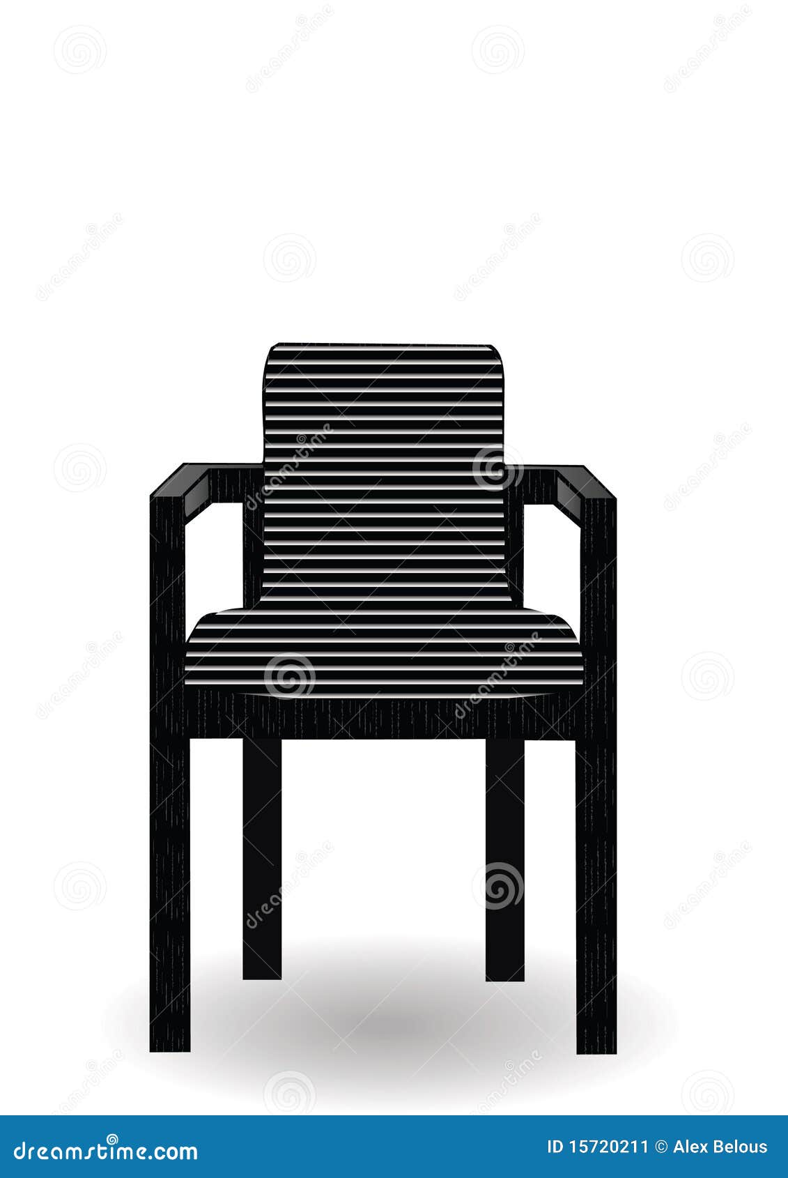 Vector Illustration A Wooden Chair Stock Vector ...