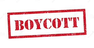 Boycott Red Stamp Royalty Free Stock Photography CartoonDealer 
