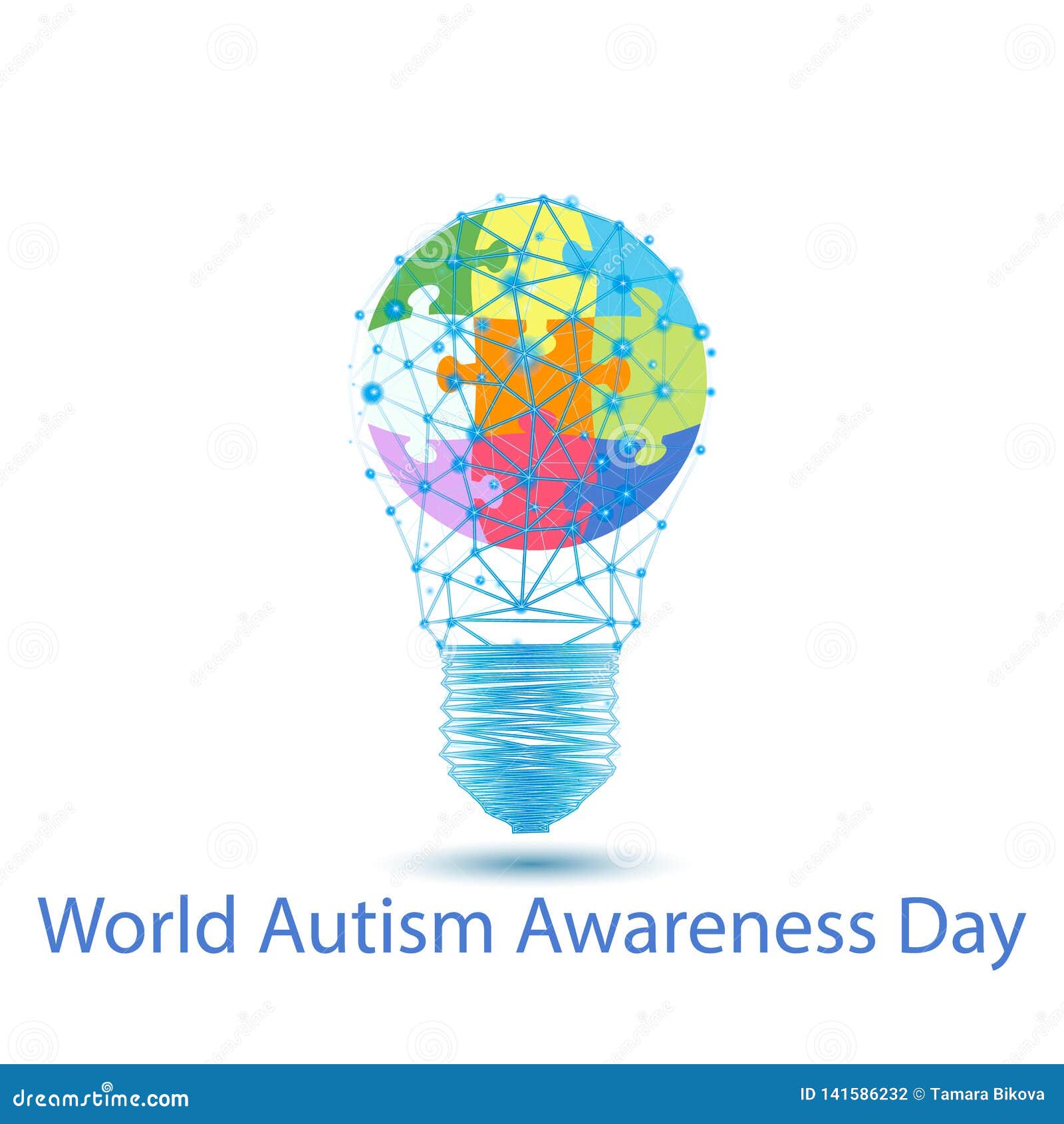 Vector Illustration of World Autism Awareness Day Stock Illustration -  Illustration of education, blue: 141586232