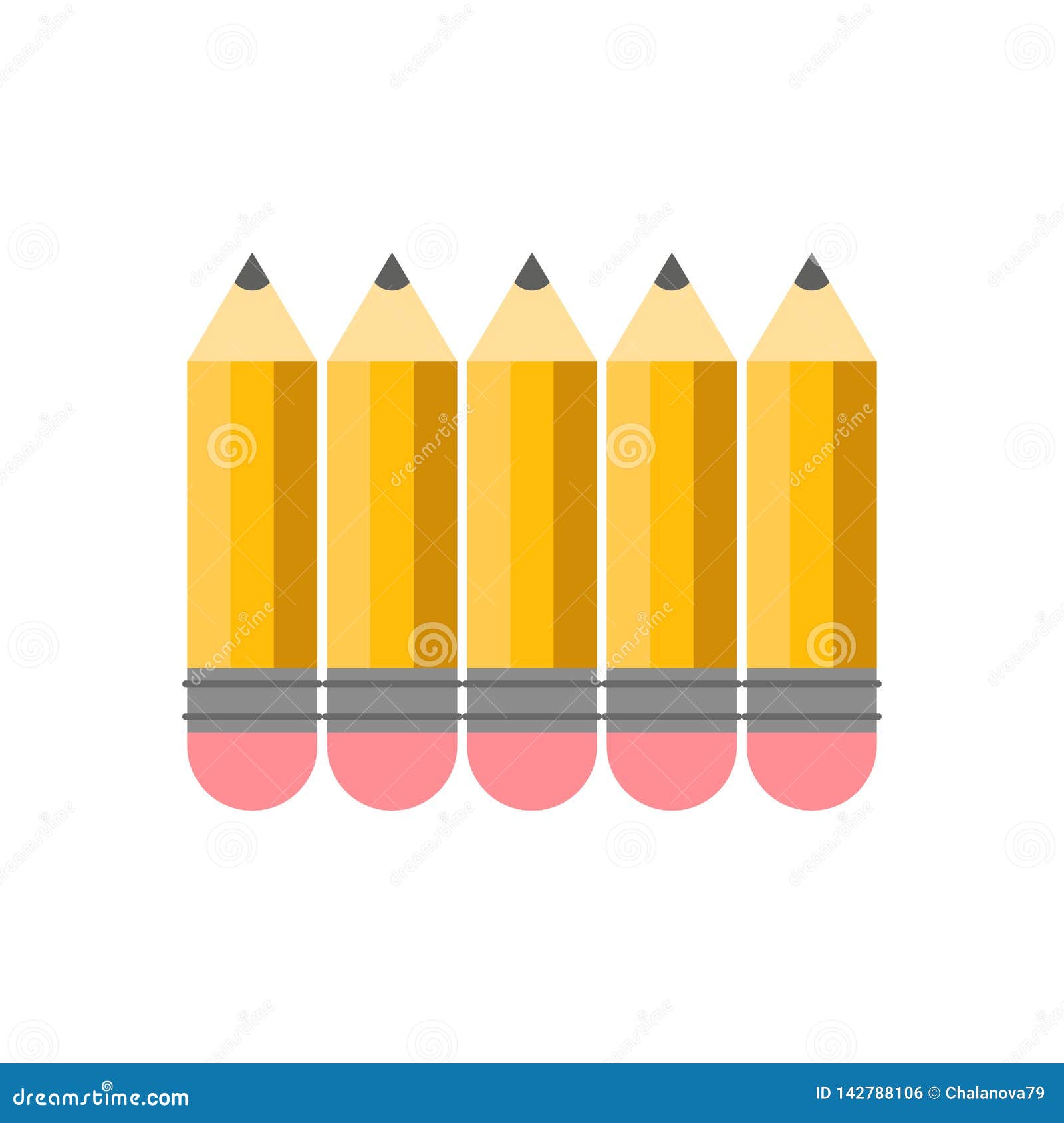 White wooden sharp pencils Royalty Free Vector Image