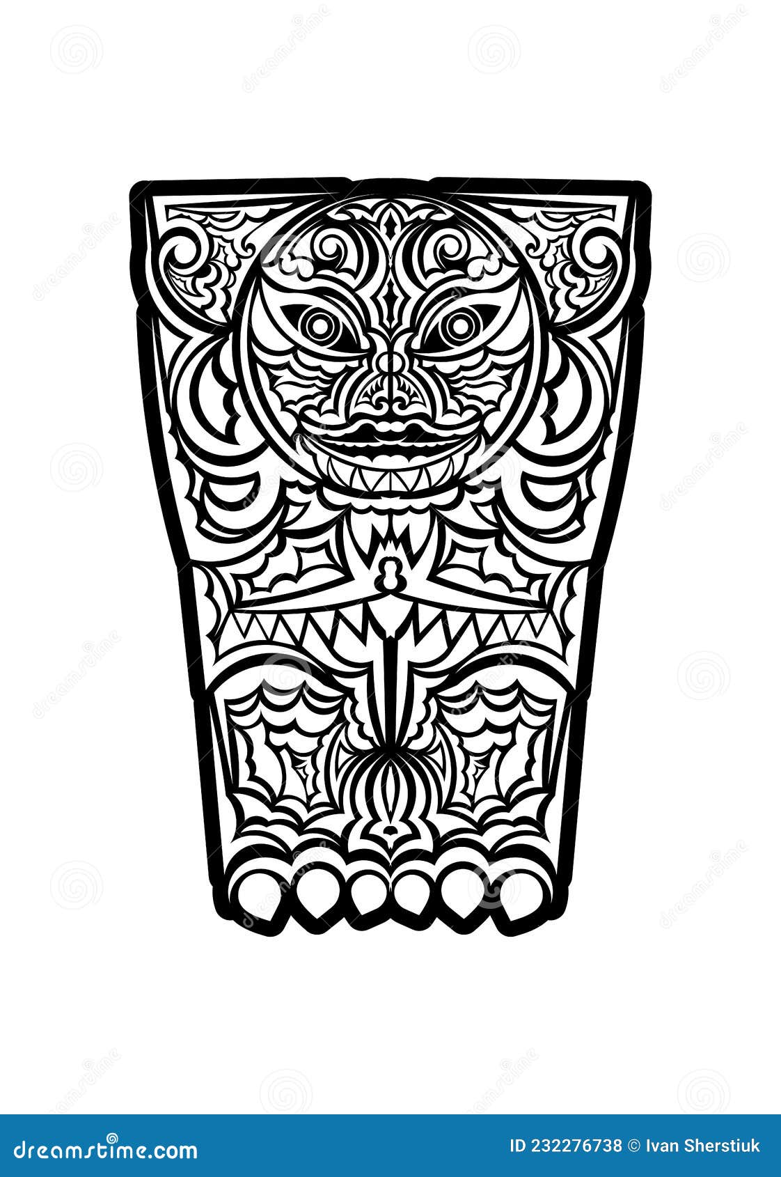 Sleeve size Maori style tattoo Stock Vector by ©akv_lv 183873532