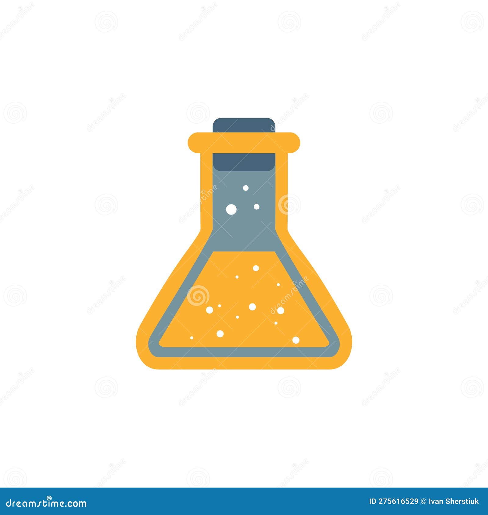 Vector Colored Chemical Flask Icon Stock Vector Illustration of