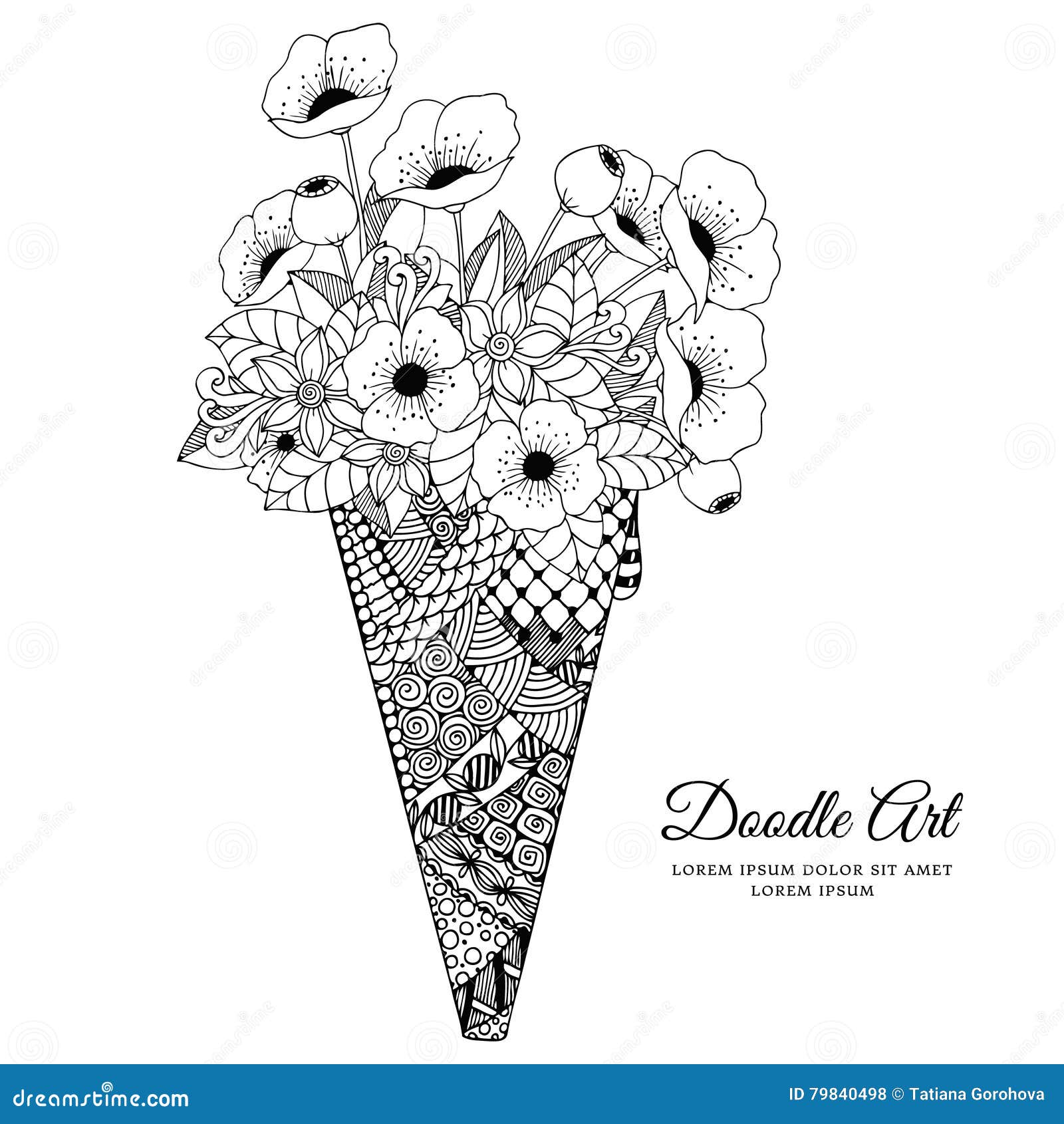 Flower Ice Cream Coloring Book : Flower Ice Cream Coloring Pages