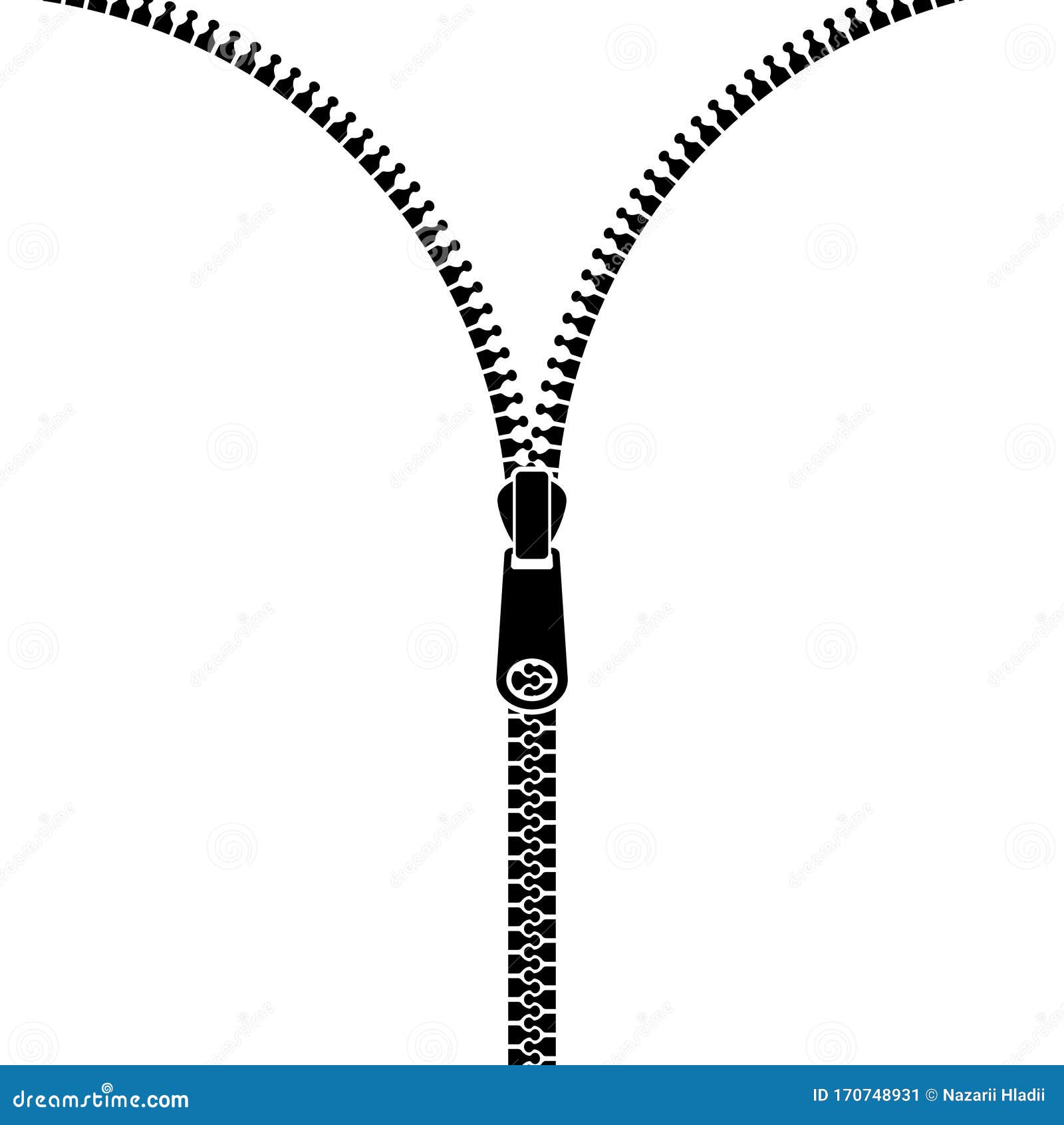 Vector Illustration of Zipper. Isolated. Flat Design. Stock Vector ...