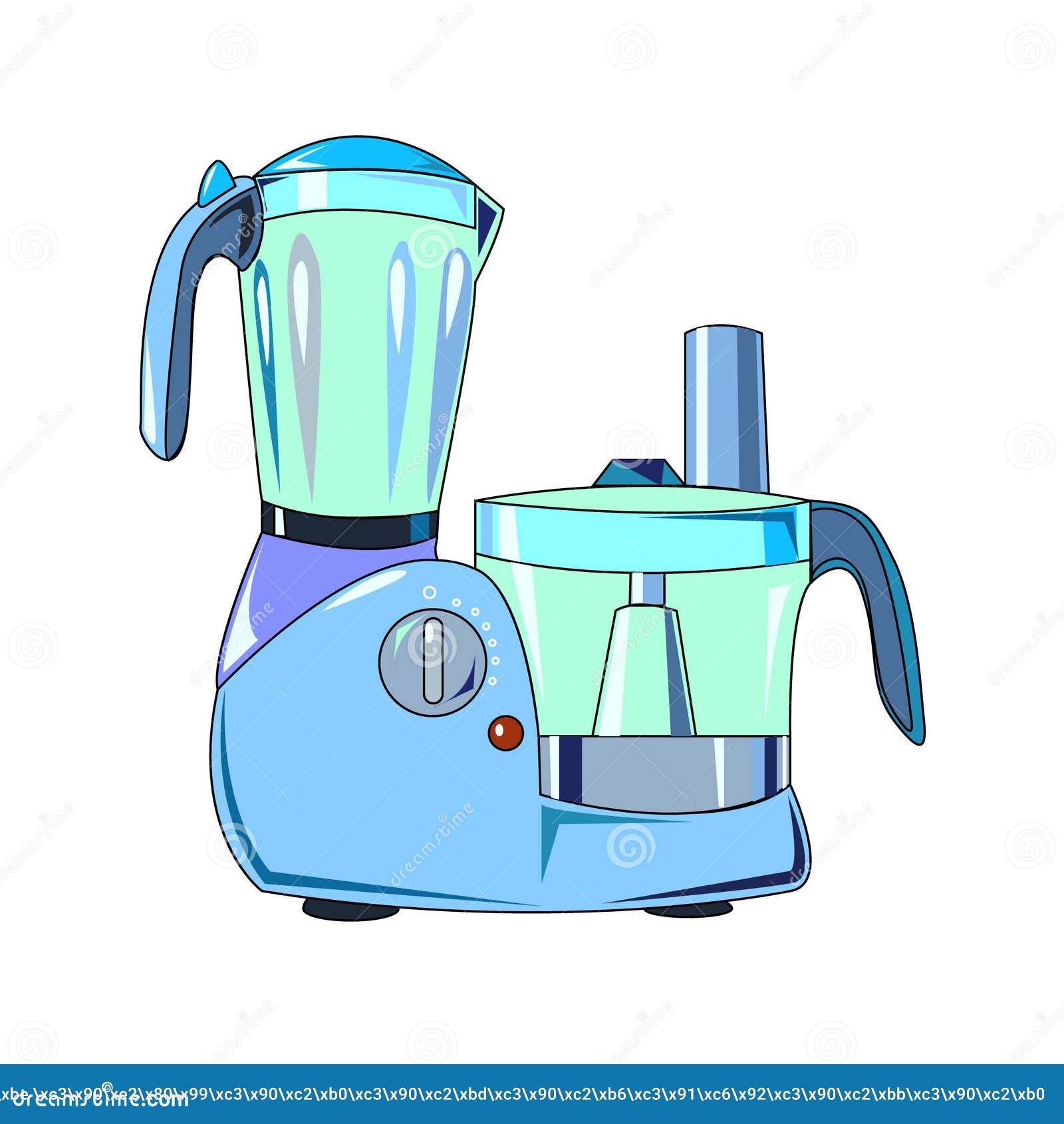 The Vector Illustration of the Ðµlectric Universal Food Processor Stock Vector Illustration of