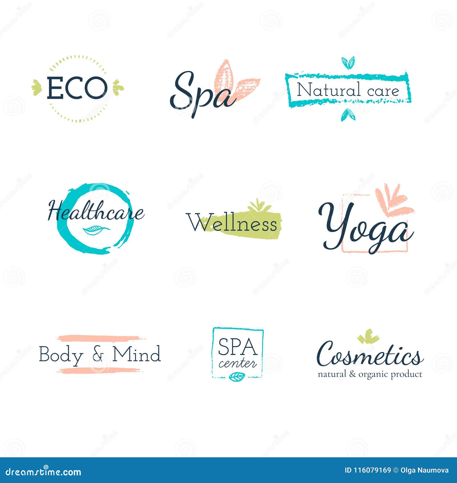 Vector Illustrations and Badges for Beauty, Healthy Life Stock Vector ...