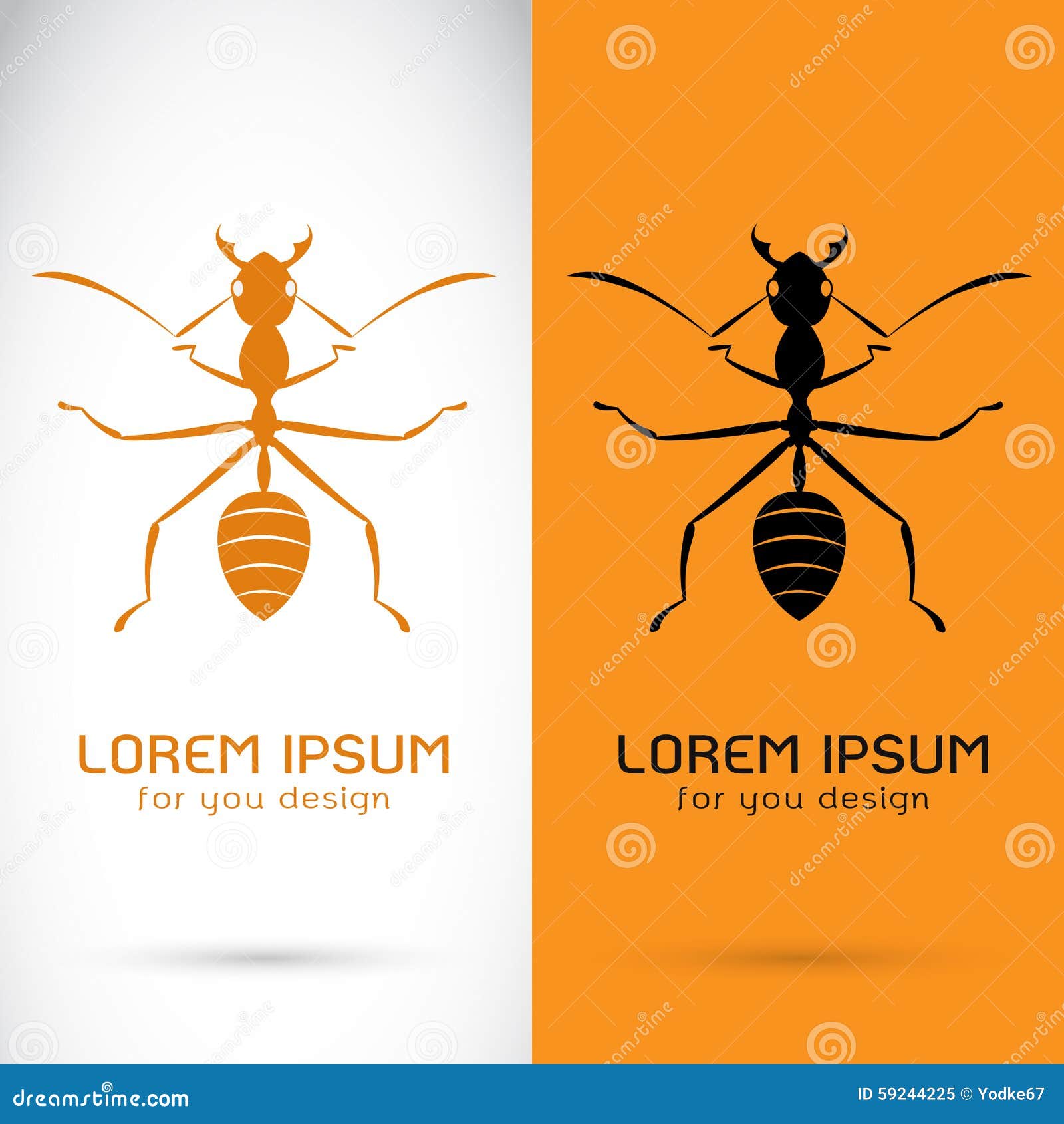 Vector Image of a Ant Design Stock Vector Illustration of label