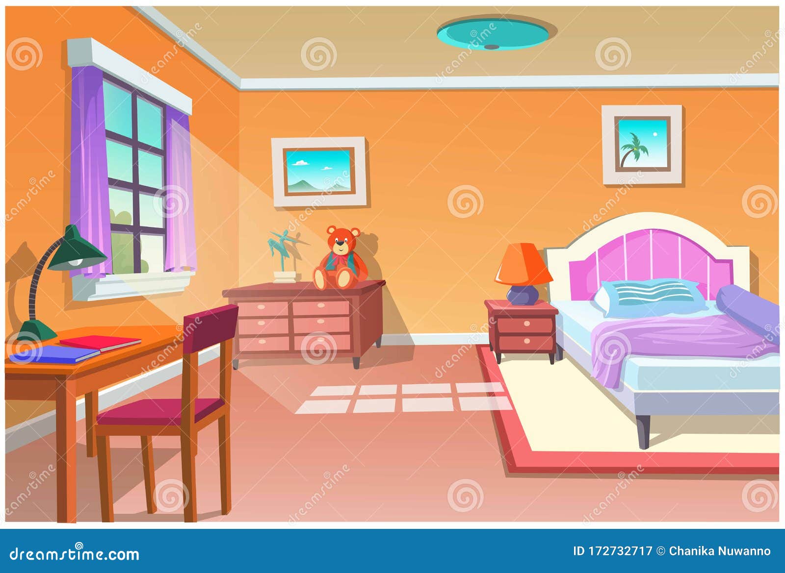 Bedroom Cartoon / Cartoon Room 3d Model 10 Obj Fbx 3ds Unknown Max Ma