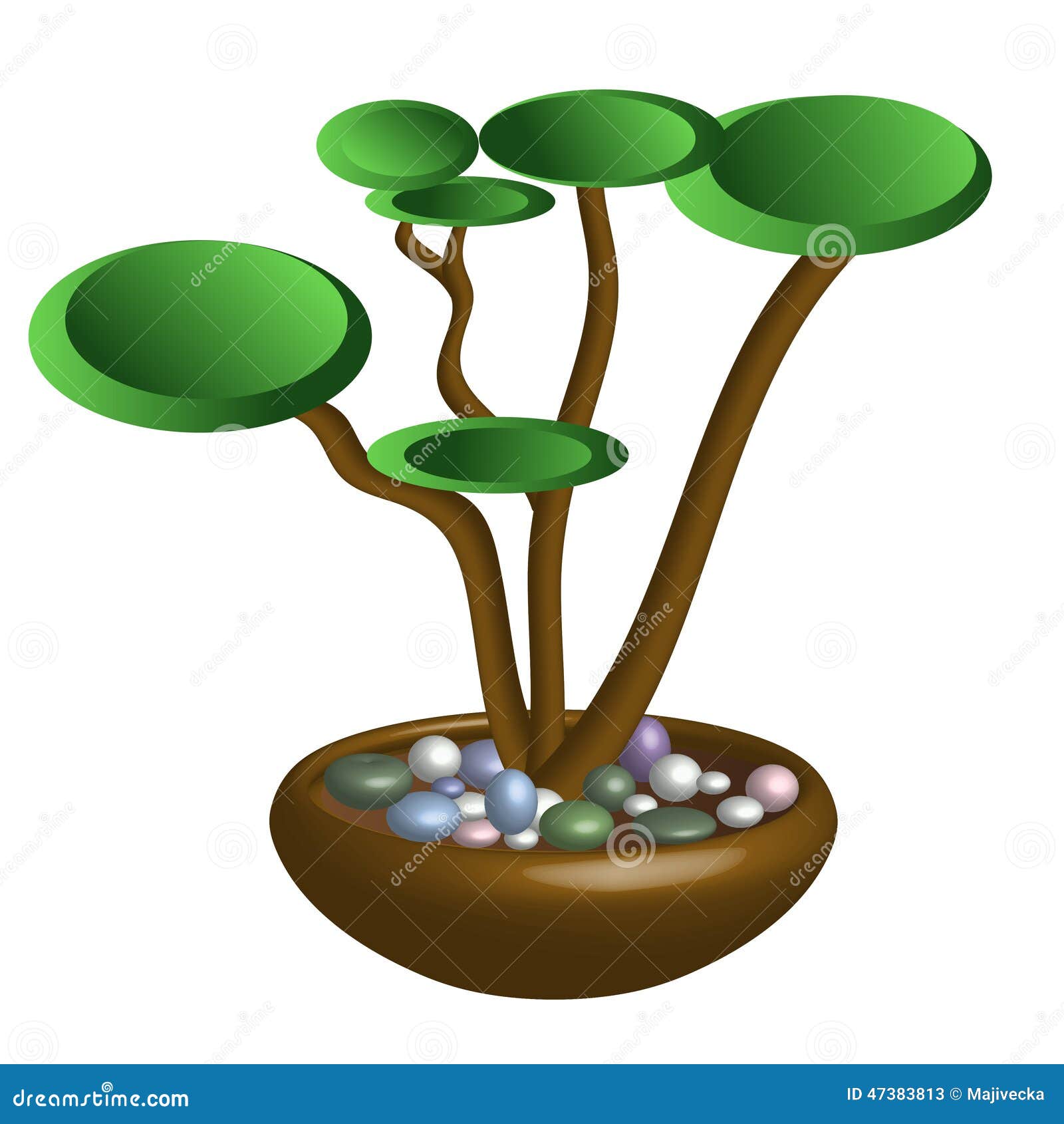 Vector image of a bonsai. stock illustration. Illustration of botany