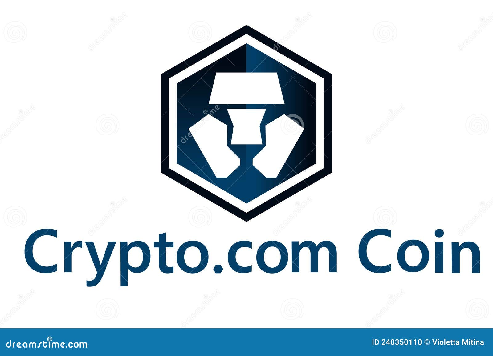 Crypto.com Coin. Cryptocurrency Logo on a White Background with Text Stock  Illustration - Illustration of success, mining: 240350110