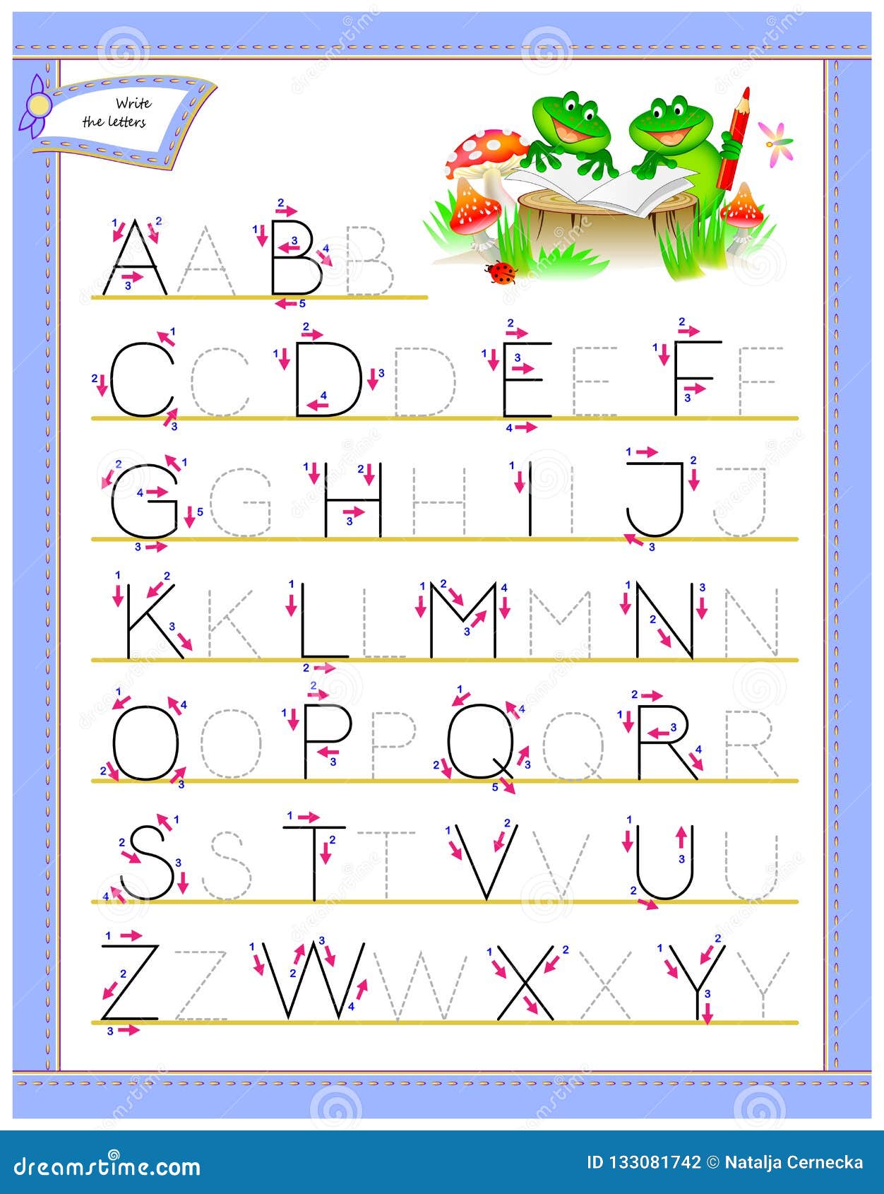 Letter Tracing Book Children Cover Design Vector Download