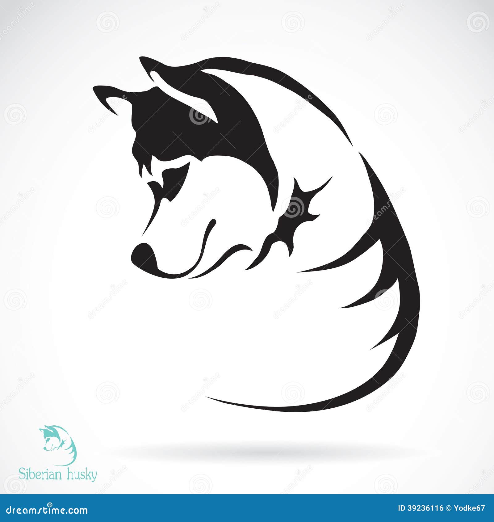 Download Vector Image Of A Dog Siberian Husky Stock Vector ...