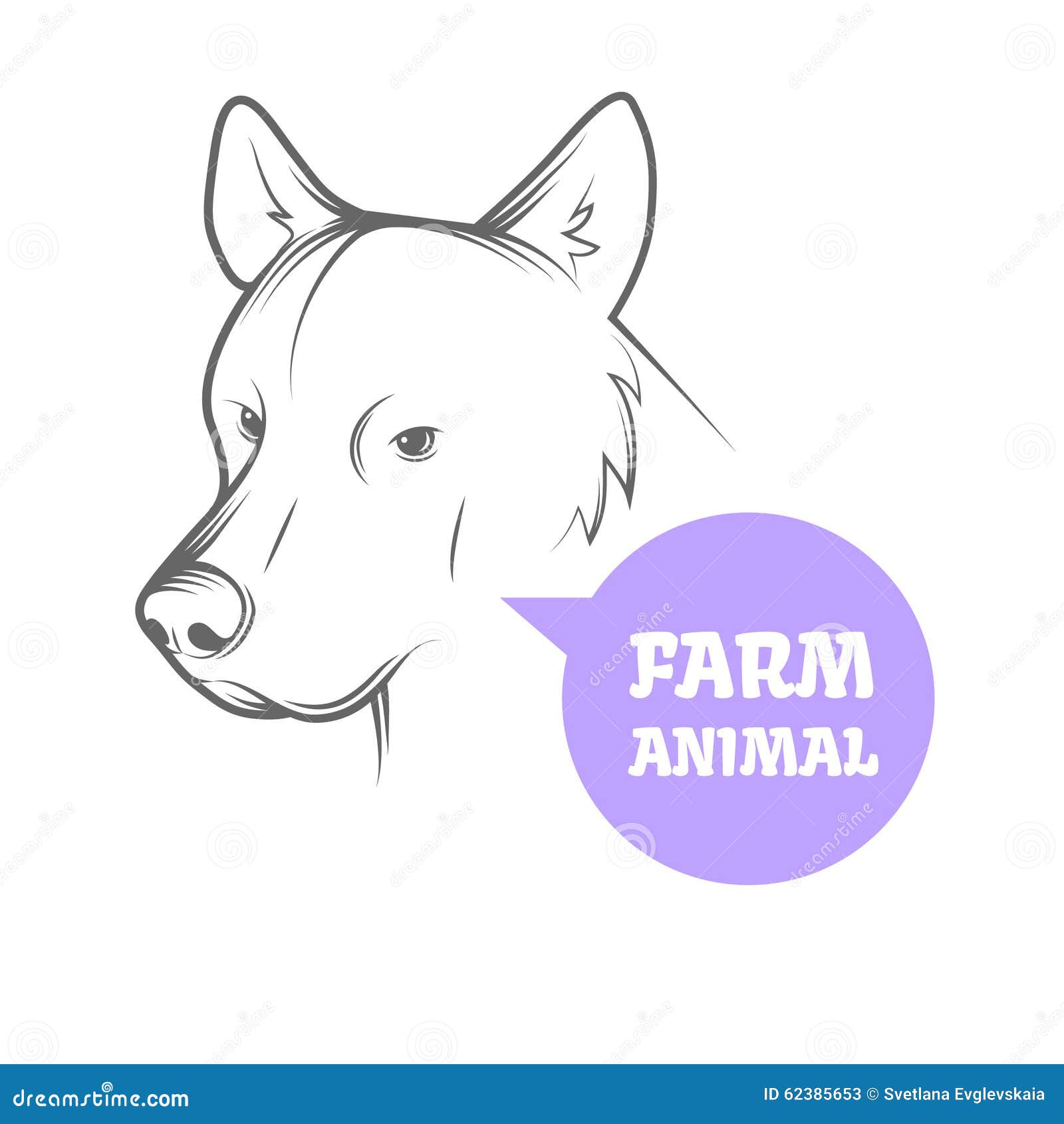Vector image of an dog stock vector. Illustration of monochrome - 62385653