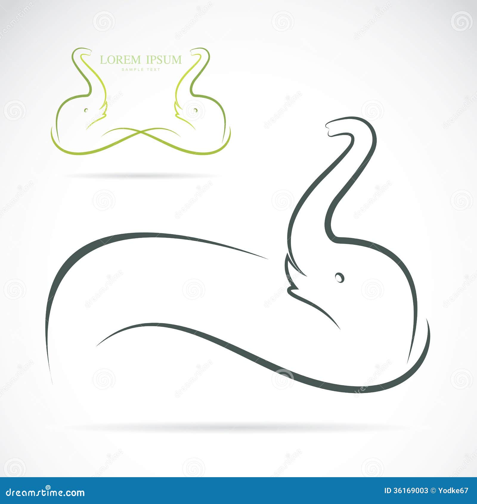 Vector Image of an Elephant Stock Vector - Illustration of nature