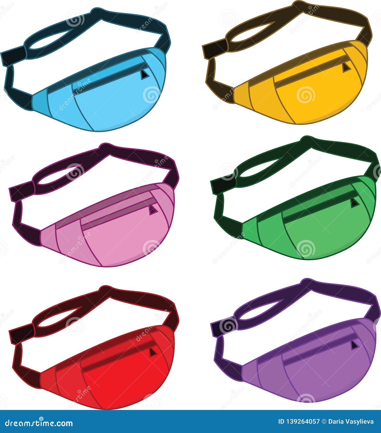 Vector image fanny pack stock illustration. Illustration of baggage - 139264057