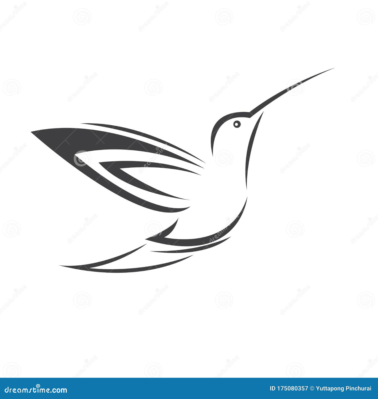 Vector Image Hummingbird Design on White Background. Icon Symbol ...
