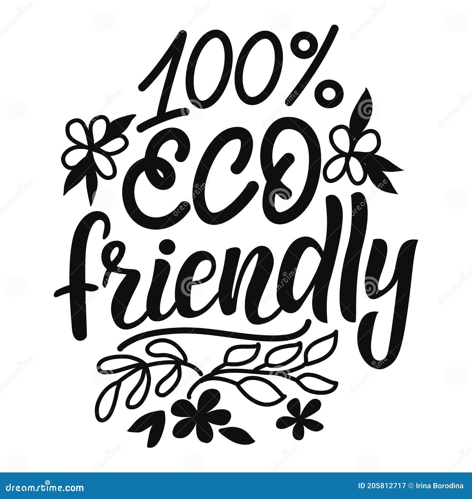  image with inscription - 100 eco friendly