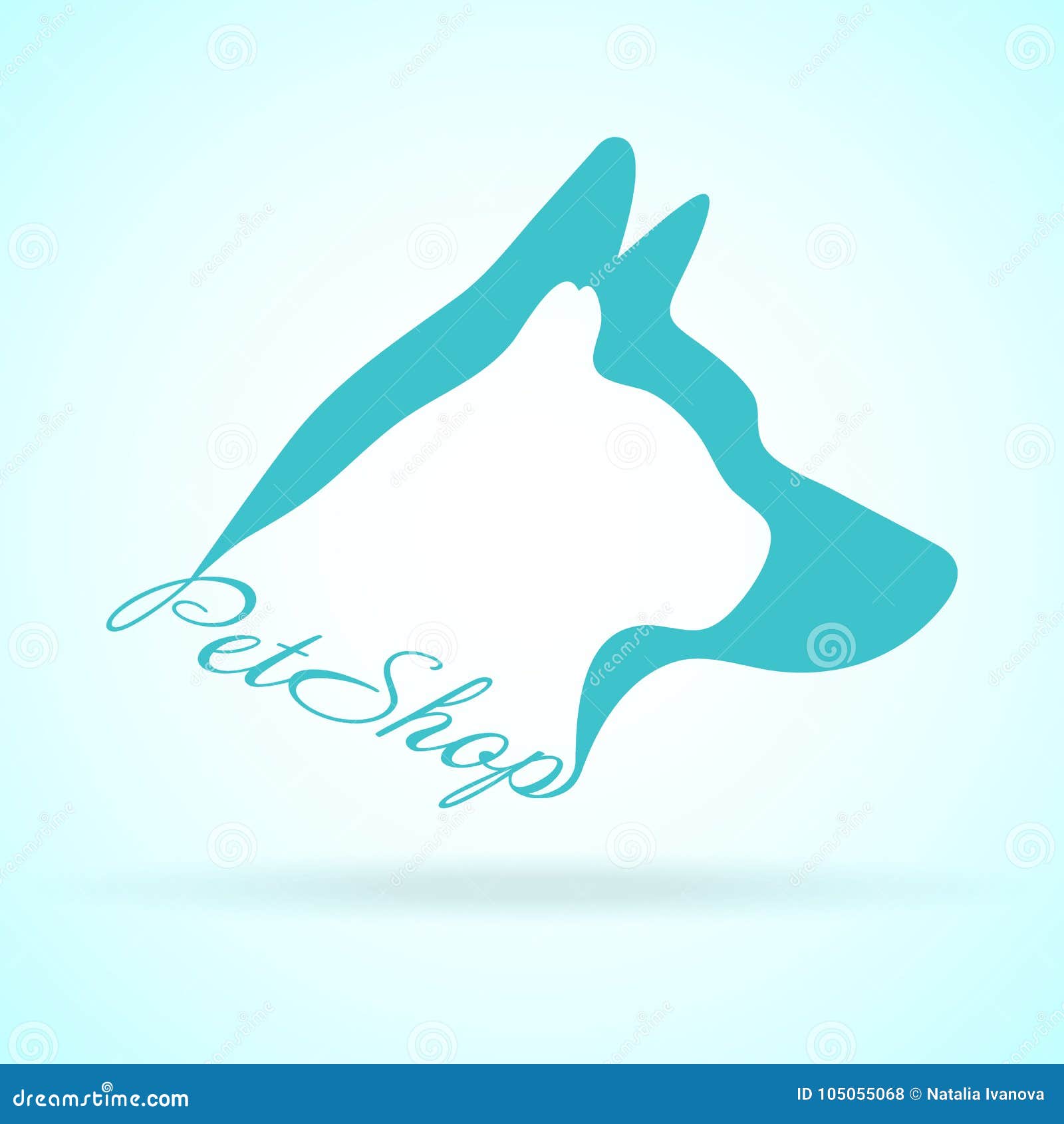  image of pets  on background. petshop, dog, cat. animal logo