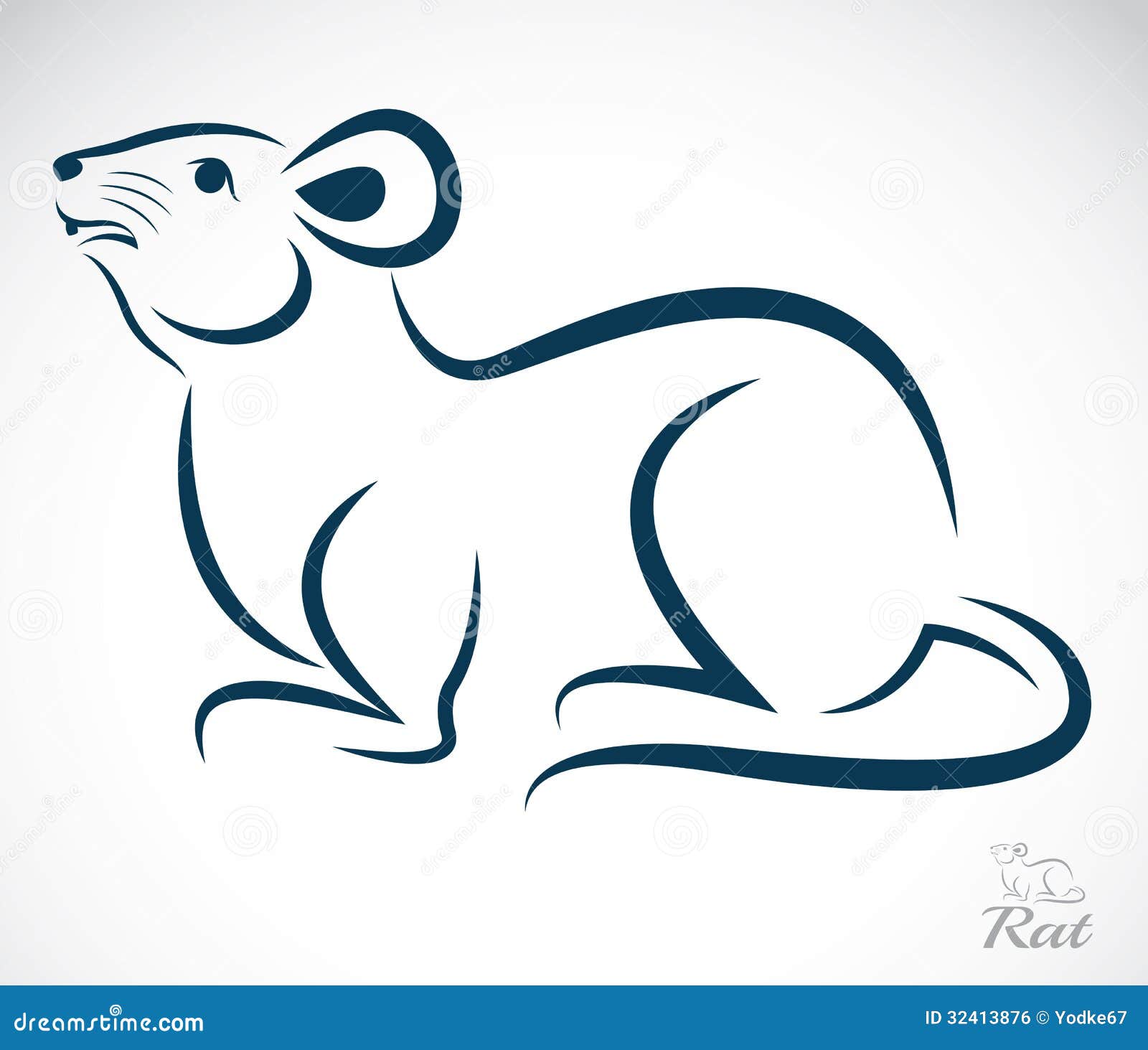 Vector image of an rat stock vector. Illustration of rodent - 32413876