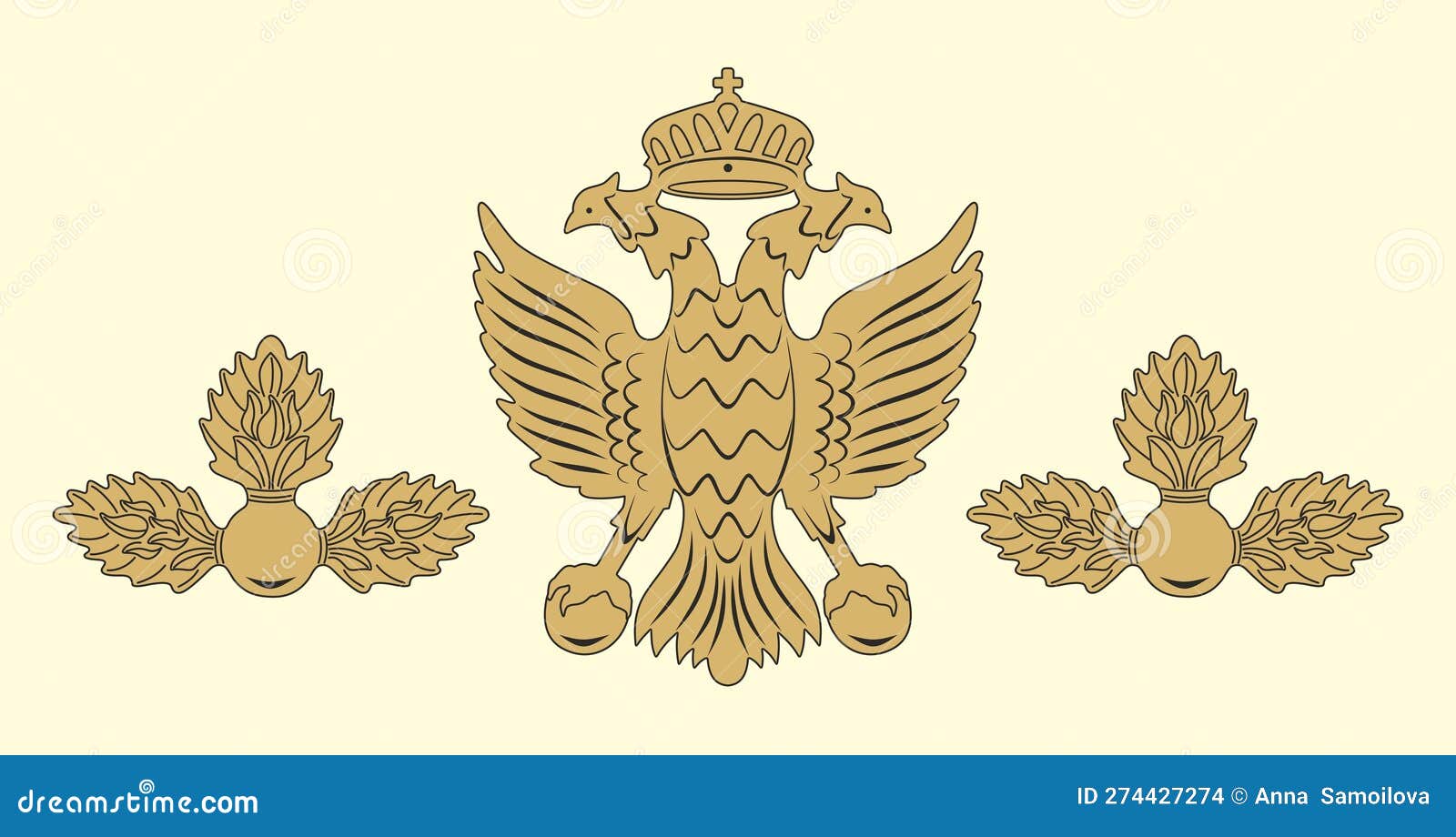 Vector Image of a Sign, Emblem, Logo in the Shape of an Eagle, Symbol