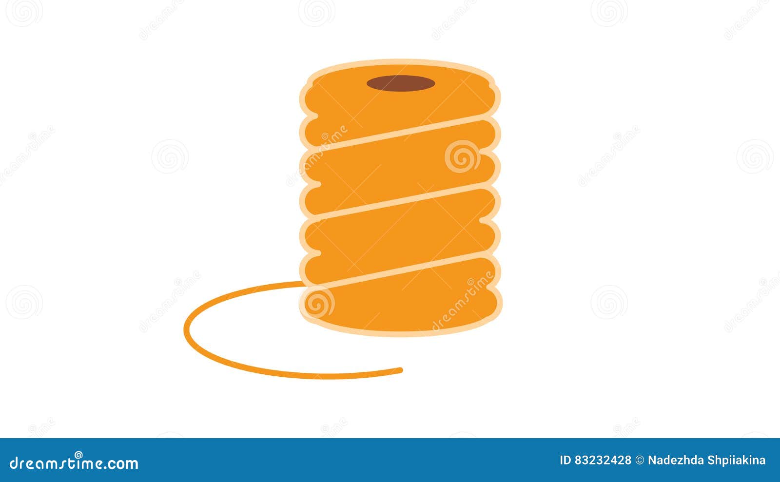 Vector Image of Twine on a White Background. Stock Vector