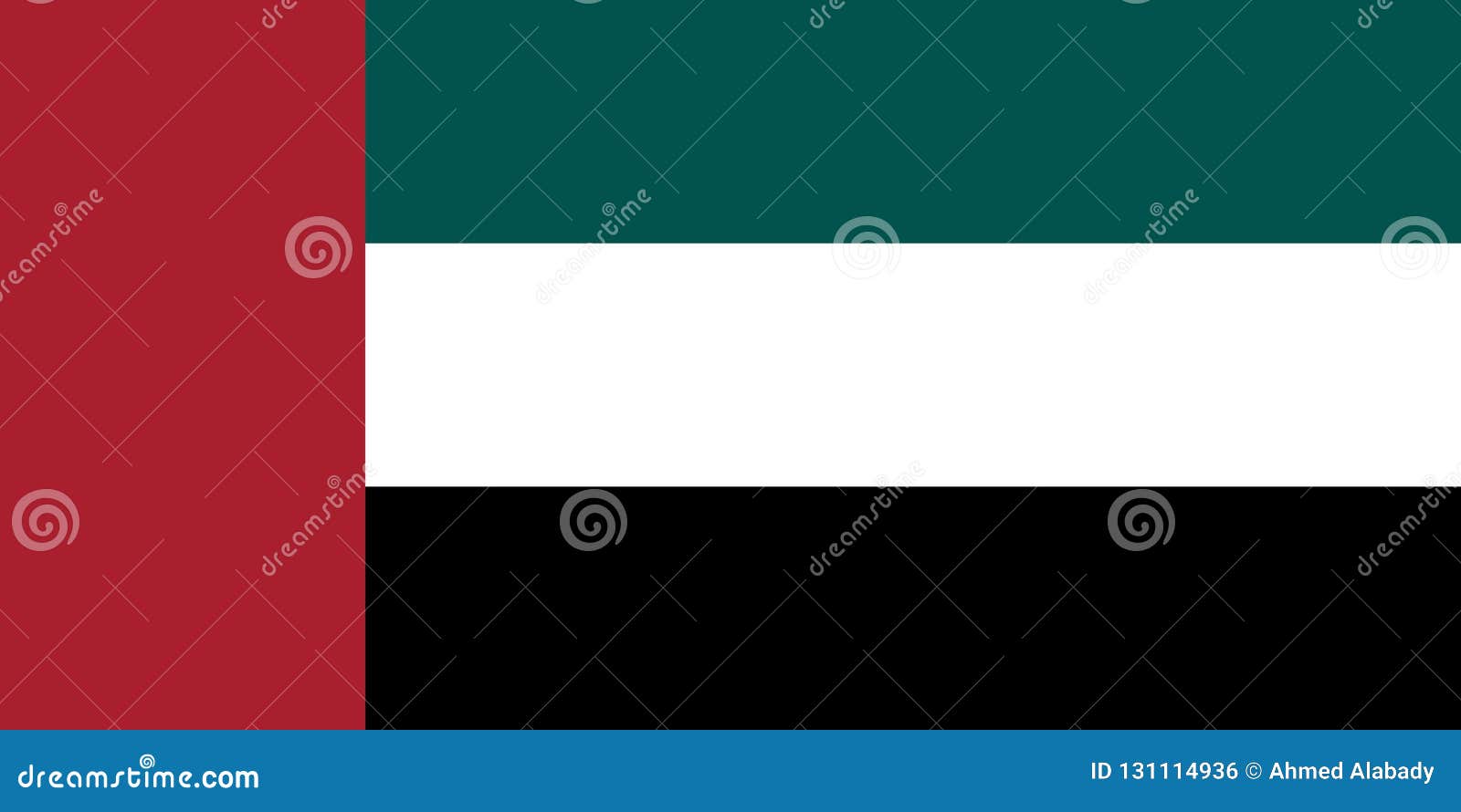 Vector Image for the UAE Flag. Based on the Official and Exact UAE Flag
