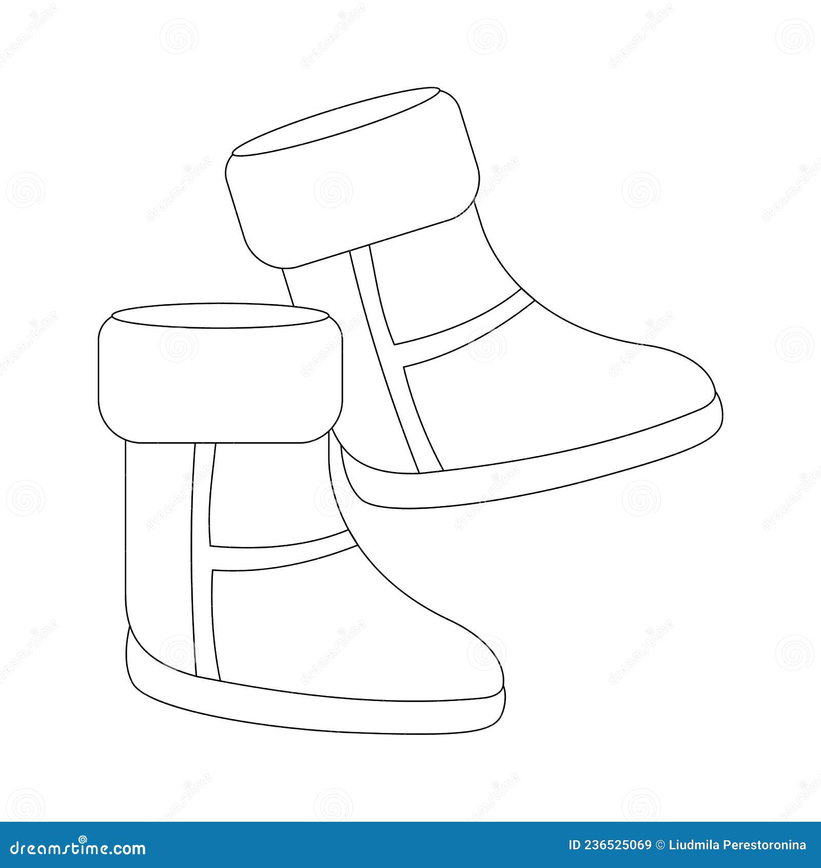 Vector Image of Winter Shoes. Winter Boots. Stock Illustration ...